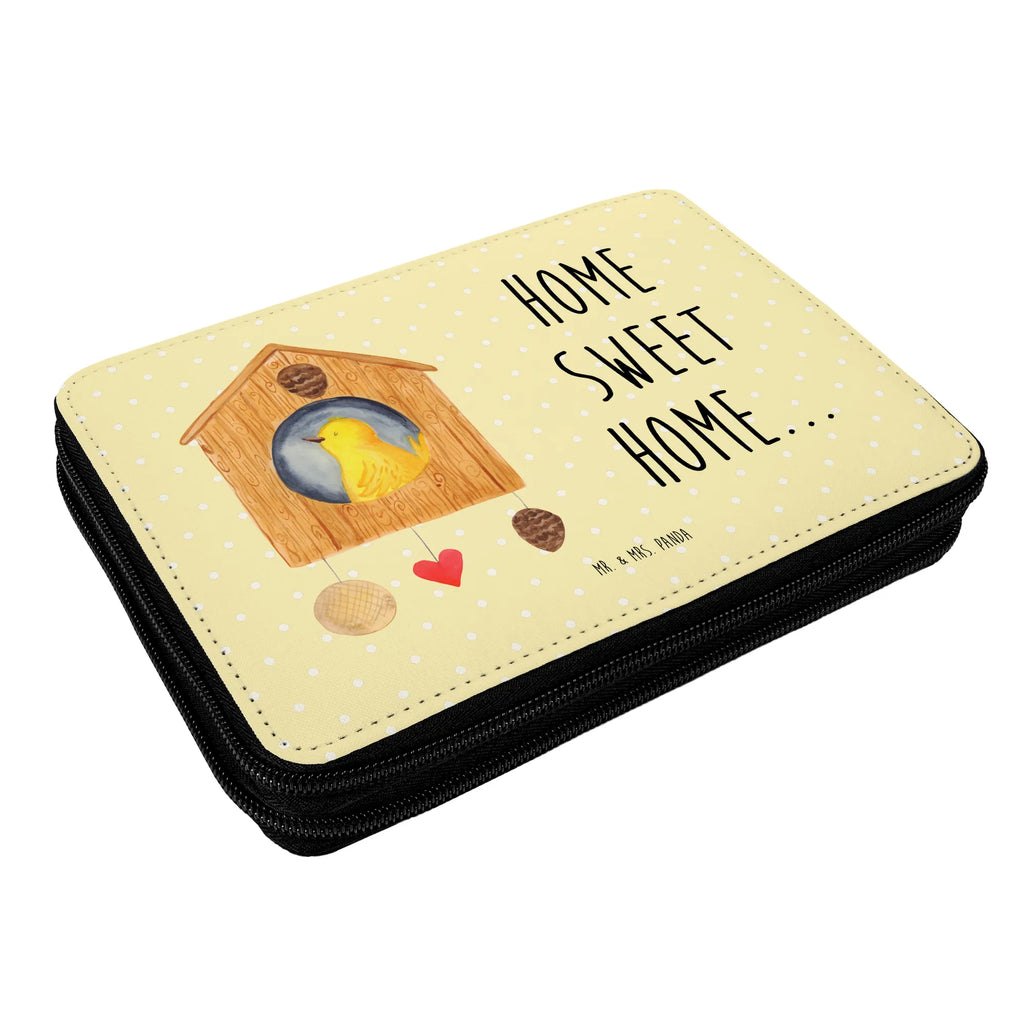 Leather folder birdhouse Home pupil, pencil case, gift, child, pen roll, pencil bag, enrolment, motif, school, primary school, small animals, cute, funny, cute animal motives, hand drawn, small world, funny sayings, good mood, happy, gifts, gift ideas, special gifts, animal lover, card, house building, moving in, birdhouse, moving gift, moving out, bird, home sweet home, house