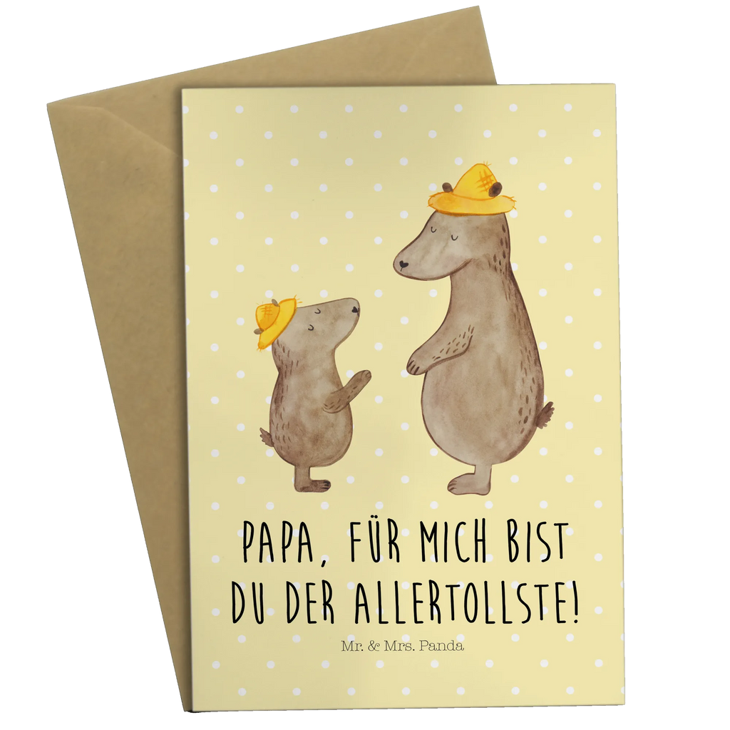 Greetings card Bears with hats Glückwunschkarte, Hochzeitskarte, Klappkarte, Karte, Ansichtskarten, Geburtstagskarte, Einladungskarte, Grußkarte, Familie, Vatertag, Muttertag, Bruder, Schwester, Mama, Papa, Oma, Opa, Papi, Daddy, Söhne, Vorbild, Lieblingsmensch, Sohn, Bären, Kind, Family, Kinder, Dad, Vater, Vater-Sohn, Paps, Bär