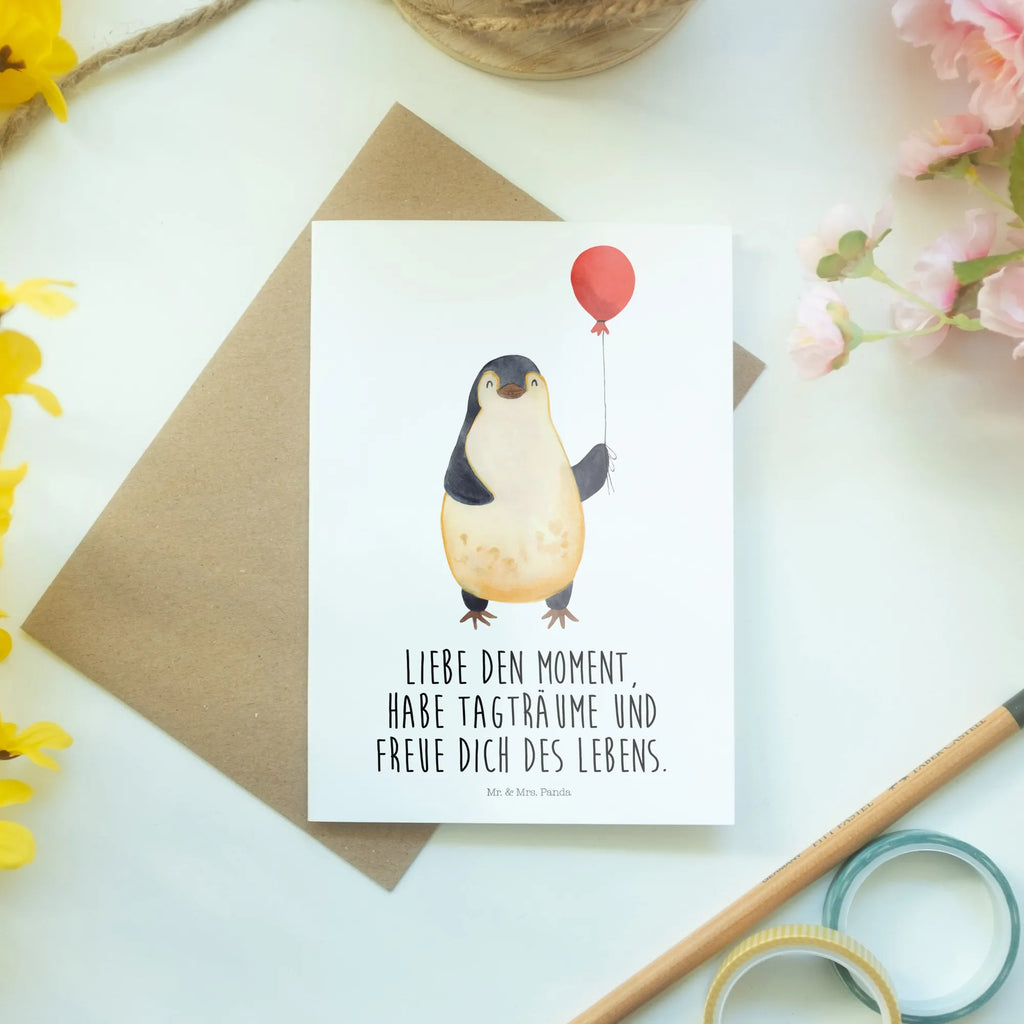 Greetings card Penguin balloon Klappkarte, osterkarte, einladungskarten, weihnachtskarten, Grußkarten, spruchkarte, dankeskarten, glückwunschkarten, abiturkarte, Motivkarte, jubiläumskarte, neujahrskarte, vatertagskarte, kommunionskarte, Grußkarte, Glückwunschkarte, valentinstagskarte, genesungskarte, firmungskarte, hochzeitskarten, Beileidskarte, osterkarten, babykarte, Pinguin, Lebenslust, Luftballon, Motivation, Beste Freundin, Neustart, Geschenkidee, Glück, Neues Leben, Pinguine, Geschenk Freundin, Liebe, Tagträume