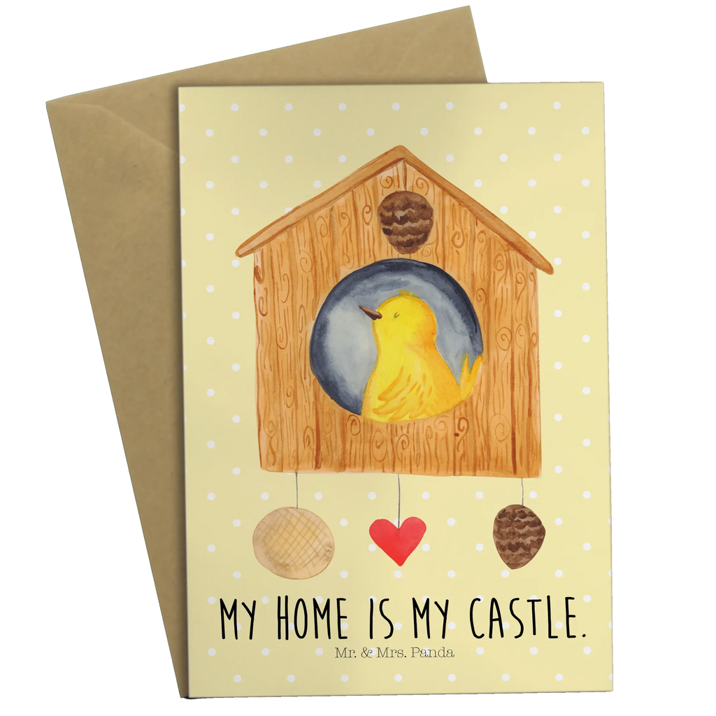 Greetings card Bird House dankeskarten, spruchkarte, abiturkarte, osterkarte, Grußkarte, hochzeitskarten, jubiläumskarte, osterkarten, babykarte, Klappkarte, valentinstagskarte, neujahrskarte, Grußkarten, Beileidskarte, glückwunschkarten, Motivkarte, Glückwunschkarte, weihnachtskarten, einladungskarten, firmungskarte, vatertagskarte, genesungskarte, kommunionskarte, Tiermotive, Gute Laune, Tiere, Lustige Sprüche, Wohnung, Familie, Vogelhaus, Lieblingsort, Zuhause, Unser Haus, Vogel, Vogelhäuschen, Vögel, Castle, Haus, Home Sweet Home, Eigenheim, Nest