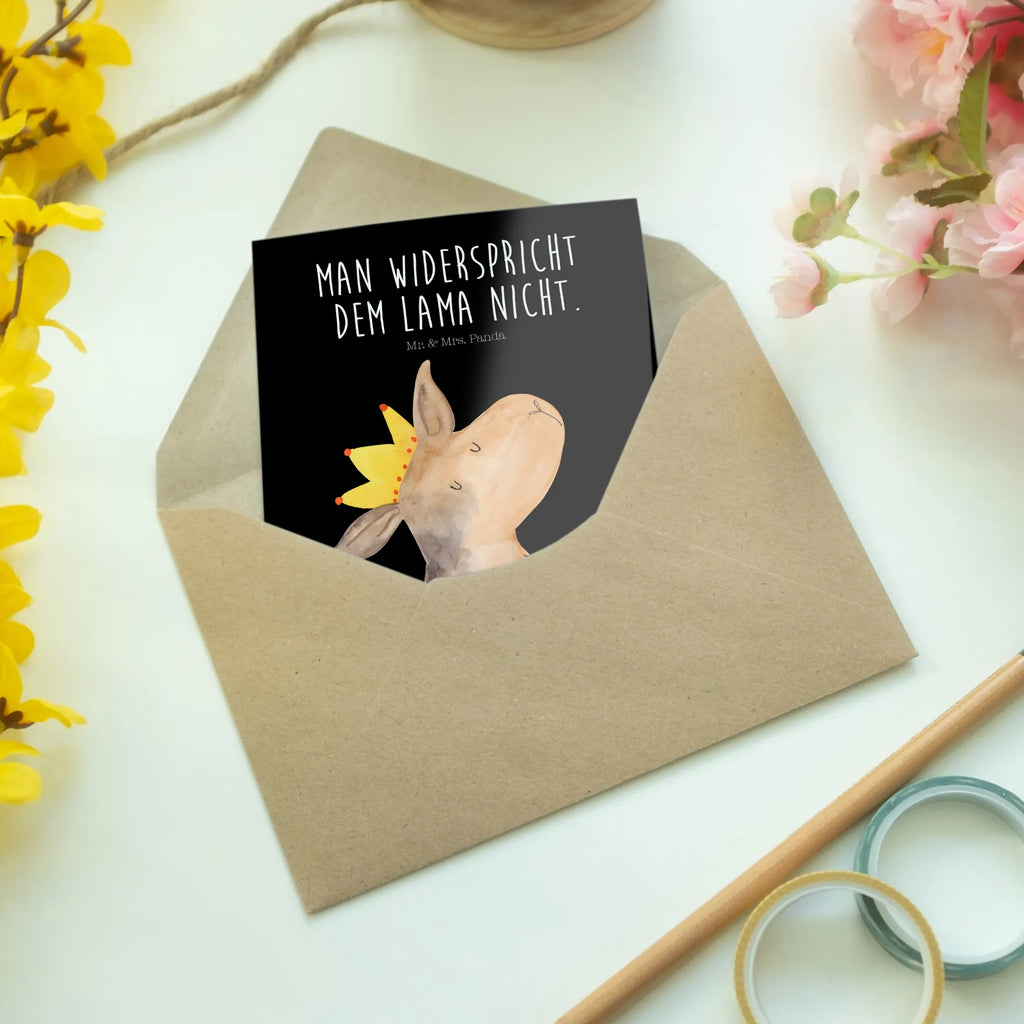 Greetings card llama head king folding card, greeting card, wedding card, birthday card, invitation card, Llama, llama, alpaca, trendy animal, office colleague, queen, supervisor, high school graduation, king, lamas, boss, lama, dad, colleague, girlfriend, mum