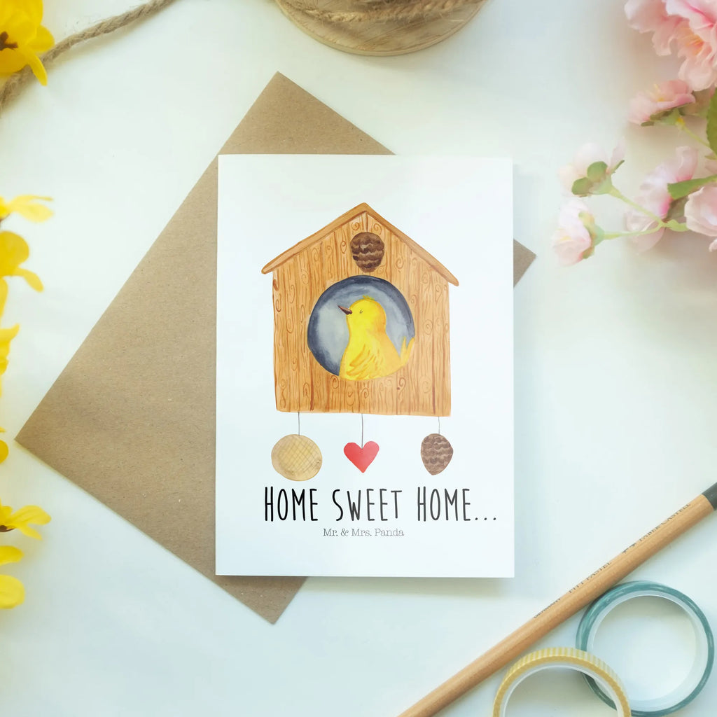 Greetings card birdhouse Home Glückwunschkarte, Motivkarte, hochzeitskarten, babykarte, einladungskarten, Klappkarte, neujahrskarte, genesungskarte, osterkarten, Beileidskarte, Grußkarte, Grußkarten, vatertagskarte, osterkarte, jubiläumskarte, dankeskarten, weihnachtskarten, firmungskarte, kommunionskarte, valentinstagskarte, spruchkarte, glückwunschkarten, abiturkarte, Lustige Sprüche, Tiermotive, Gute Laune, Tiere, Einzug, Hausbau, Haus, Geschenk, Umzug, Home Sweet Home, Vogelhaus, Einzugsgeschenk, Vogel