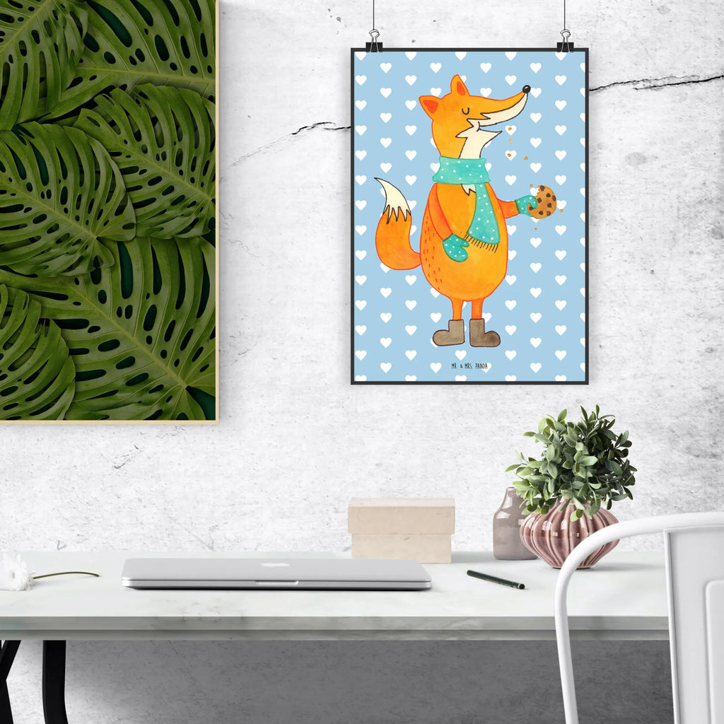 Plakat lis ciasteczko Plakat, Poster, grafikposter, Wandposter, Bild für Wand, Bild, Wanddekoration, kunstposter, kunstdruck poster, kunst für die wand, drucke, Mr. & Mrs. Panda Poster, Deko Bild, Wanddeko Bild, wanddruck, Kunstdruck, Designposter, Wandbild, Posterdruck, Wandschmuck, wanddeko, wandkunst, Fuchs, Füchse, Weihnachtszeit, Backen Spruch, Liebe, Plätzchen, Winter, Kekse, Küche Deko