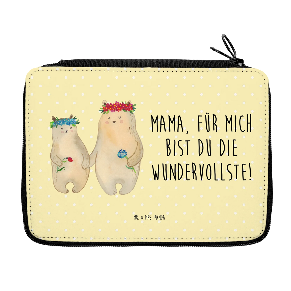 Leather folder Bears with flower crown Federmappe, Federmäppchen, Stifte Etui, Stiftetasche, Familie, Vatertag, Schwester, Muttertag, Bruder, Papa, Oma, Mama, Opa, Bären, Töchter, Lieblingsmensch, Mutter, beste Mutter, Mutti, Bär, Mami, Tochter, Kind, Lieblingsmama, weltbeste Mama, Vorbild, Kinder, Family, Geschenk Mama. Muttertag