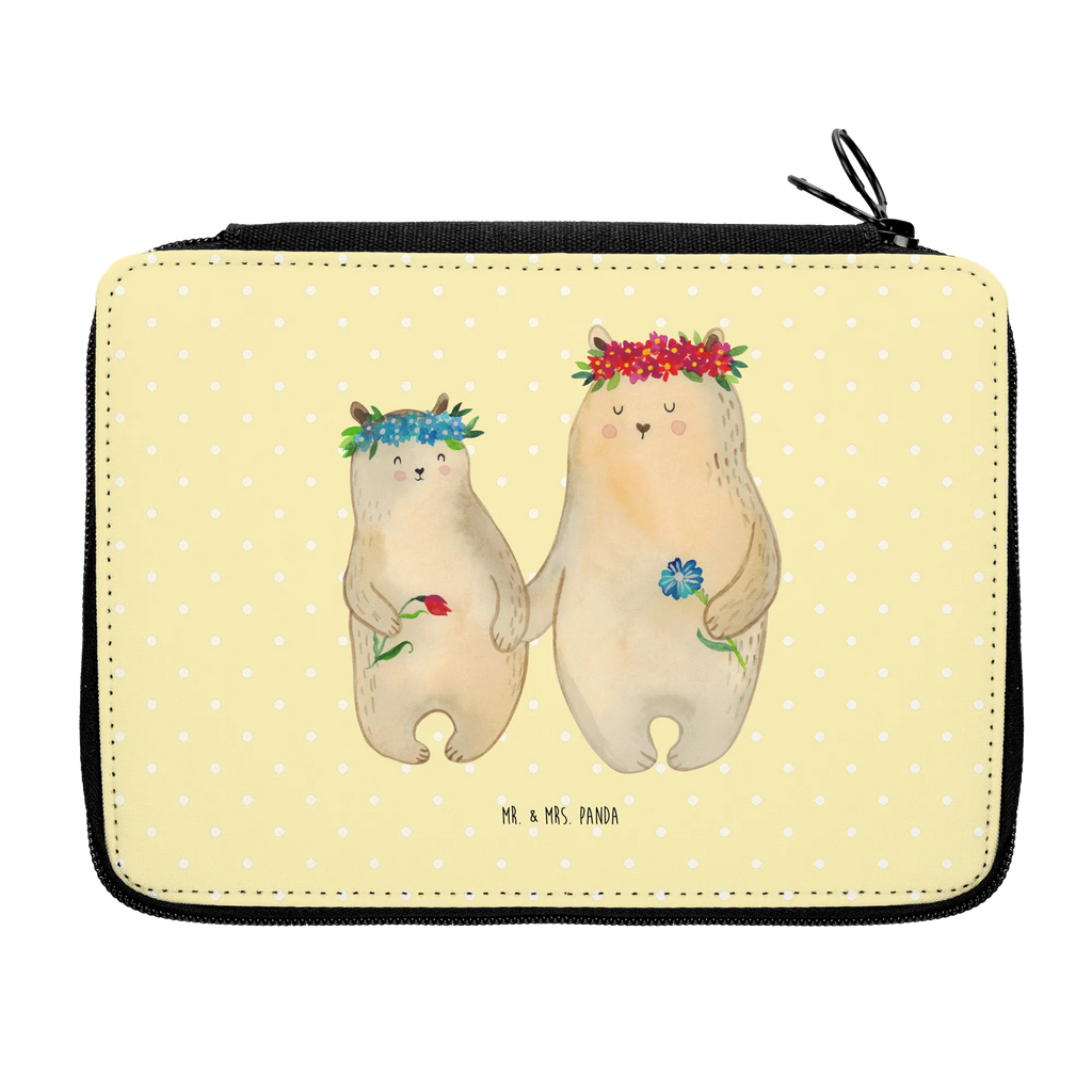 Leather folder Bears with flower crown Federmappe, Federmäppchen, Stifte Etui, Stiftetasche, Familie, Vatertag, Schwester, Muttertag, Bruder, Papa, Oma, Mama, Opa, Bären, Töchter, Lieblingsmensch, Mutter, beste Mutter, Mutti, Bär, Mami, Tochter, Kind, Lieblingsmama, weltbeste Mama, Vorbild, Kinder, Family, Geschenk Mama. Muttertag