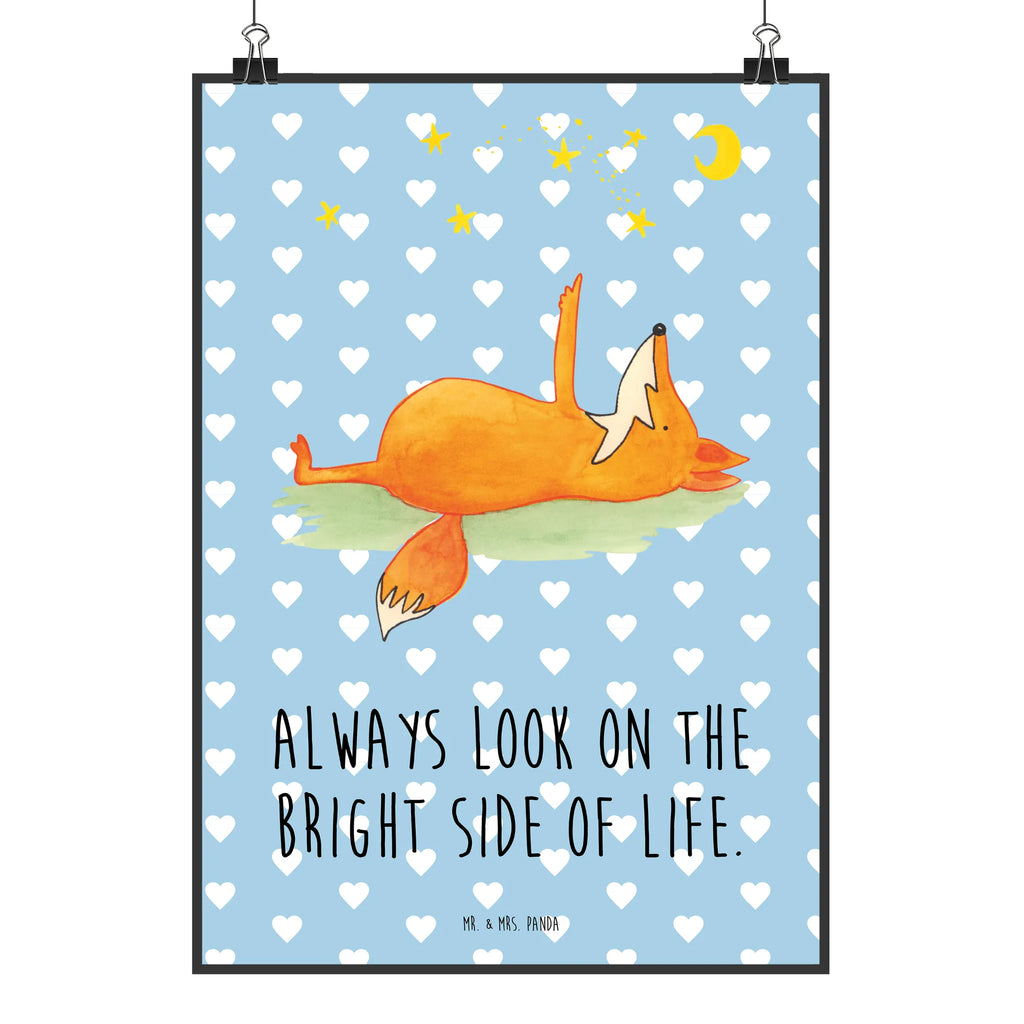 Plakat lis Gwiazdy Wanddekoration, Kunstdruck, Wandposter, Bild, Wanddeko, Küchenposter, Wanddeko Bild, Designposter, Raumdekoration, Poster, Posterdruck, Mr. & Mrs. Panda Poster, Kinderposter, Handgemaltes Poster, Fuchs, Romantik, Füchse, Spruch positiv, Always Look on the Bright Side of Life, tröstende Worte, Spruch schön