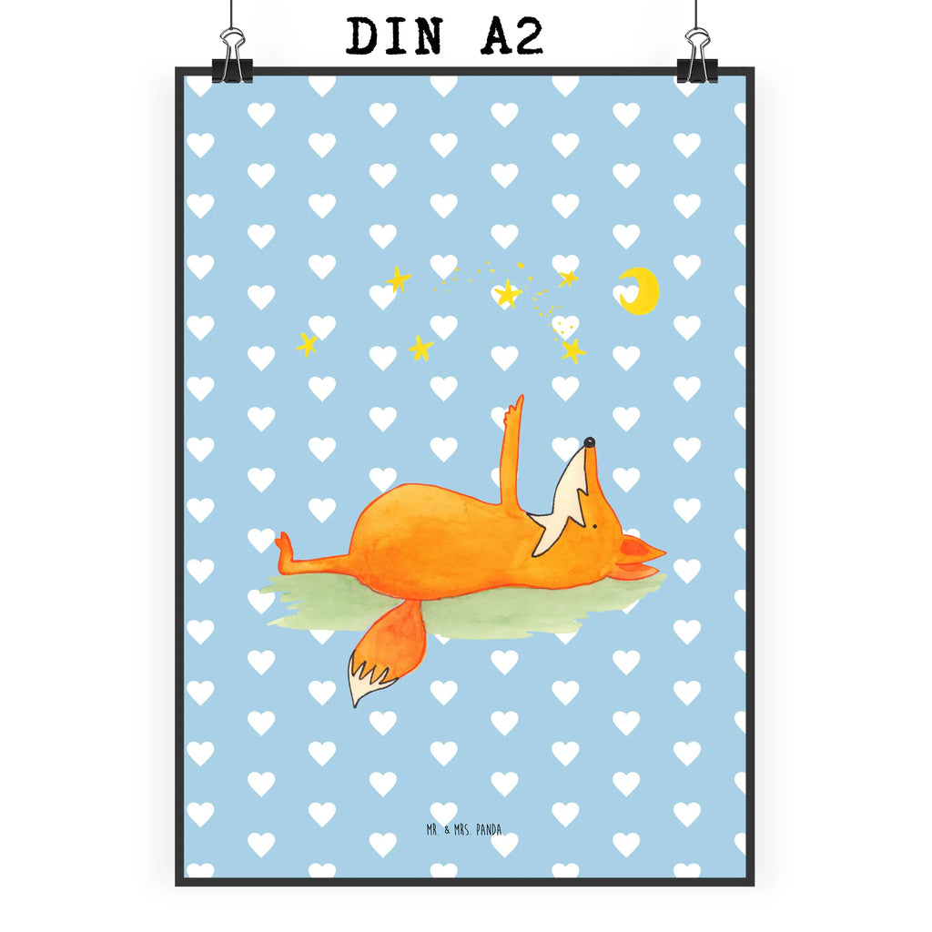 Plakat lis Gwiazdy Wanddekoration, Kunstdruck, Wandposter, Bild, Wanddeko, Küchenposter, Wanddeko Bild, Designposter, Raumdekoration, Poster, Posterdruck, Mr. & Mrs. Panda Poster, Kinderposter, Handgemaltes Poster, Fuchs, Romantik, Füchse, Spruch positiv, Always Look on the Bright Side of Life, tröstende Worte, Spruch schön