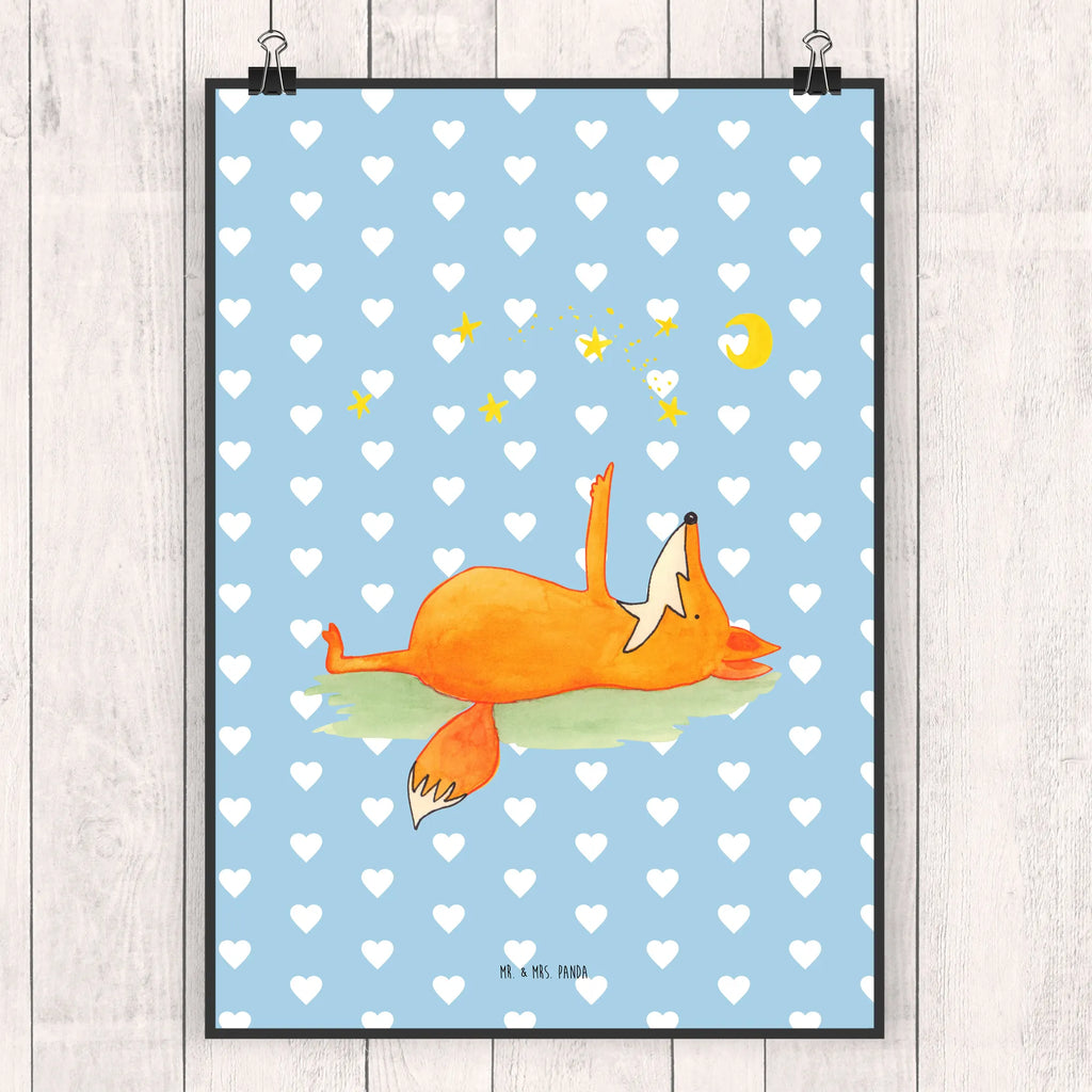 Plakat lis Gwiazdy Wanddekoration, Kunstdruck, Wandposter, Bild, Wanddeko, Küchenposter, Wanddeko Bild, Designposter, Raumdekoration, Poster, Posterdruck, Mr. & Mrs. Panda Poster, Kinderposter, Handgemaltes Poster, Fuchs, Romantik, Füchse, Spruch positiv, Always Look on the Bright Side of Life, tröstende Worte, Spruch schön