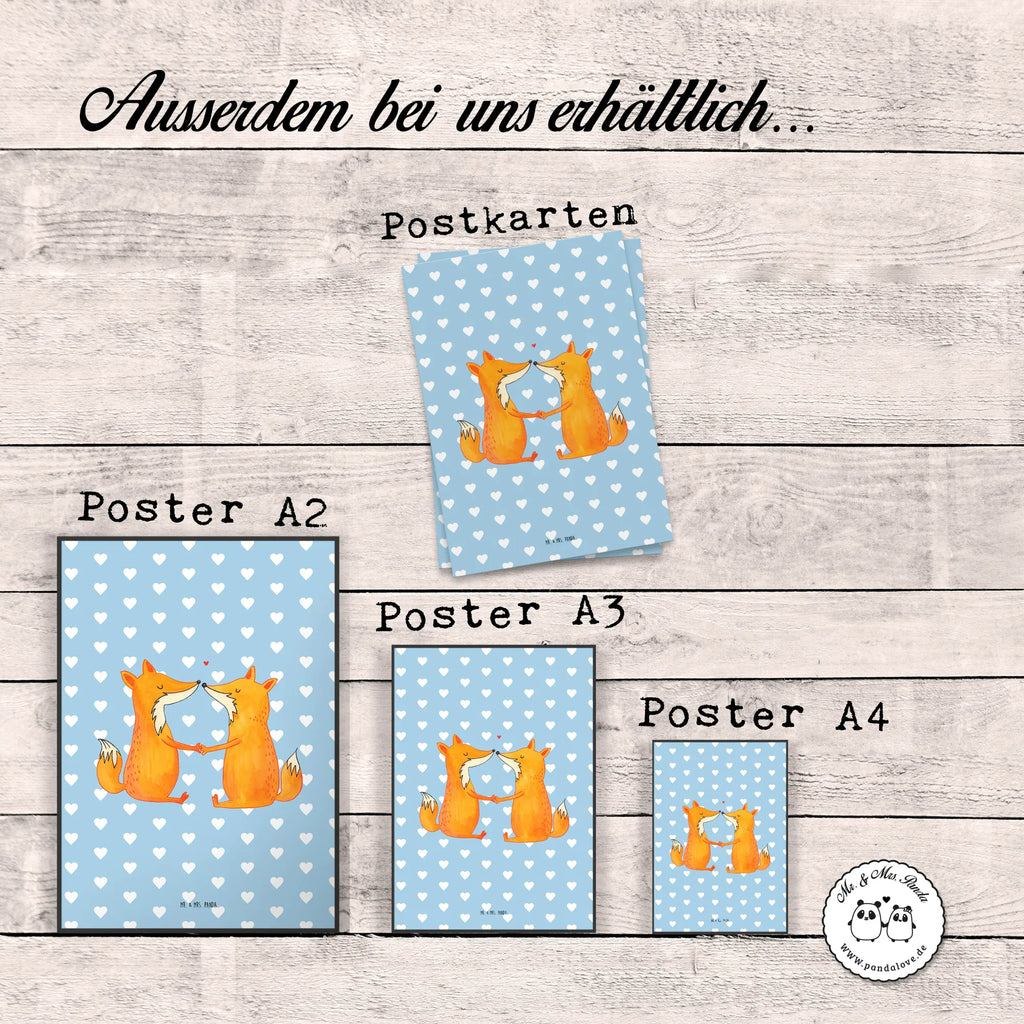 Poster Füchse Liebe Bild für Wand, wandkunst, Wandbild, Wandposter, Wanddekoration, Wanddeko Bild, kunstposter, kunstdruck poster, wanddeko, Kunstdruck, Poster, Posterdruck, Deko Bild, Bild, drucke, Designposter, Mr. & Mrs. Panda Poster, kunst für die wand, Wandschmuck, wanddruck, Plakat, grafikposter, Fuchs, Freundin, Ehemann, Füchse, Partner, Verlobte, Ehe, Ehefrau, Fox, Liebesbeweis, Liebespaar, Freund, Liebe, Paar