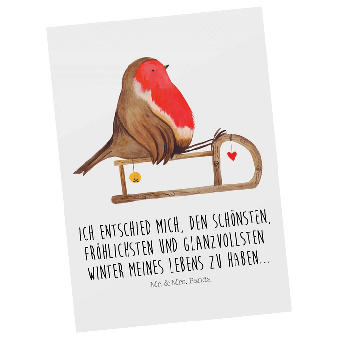Postcard robin Sleds