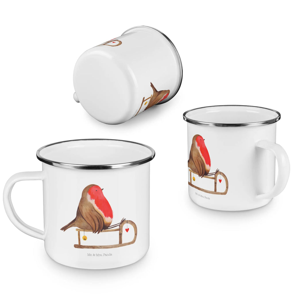 Camping Emaille Tasse Rotkehlchen Schlitten Reisebecher, Tasse, blechbecher, Emaille Becher, wandertasse, Teetasse, Campingtasse, Teebecher, Becher, Kaffeebecher, wanderbecher, Metalltasse, reisetasse, Emaille Tasse, Pott, Campingbecher, metallbecher, Blechtasse, emaillebecher, Tasse Emaille, Trinkbecher, Emailletasse, Kaffeetasse, becher emaille, Weihnachten, Winter, Weihnachtsdeko, Nikolaus, Advent, Heiligabend, Wintermotiv, Vogel, Schlitten