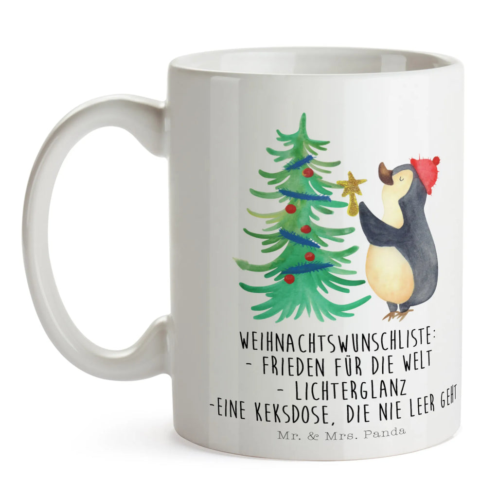 Tasse Pinguin Weihnachtsbaum Kaffeetasse, Geschenktasse, Bürotasse, Tasse, Teetasse, Tasse mit Motiven, Porzellantasse, Tasse mit Zitaten, Keramiktasse, Winter, Weihnachten, Weihnachtsdeko, Nikolaus, Advent, Heiligabend, Wintermotiv, Pinguin