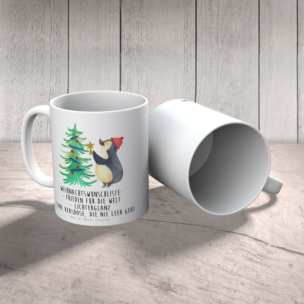 Tasse Pinguin Weihnachtsbaum Kaffeetasse, Geschenktasse, Bürotasse, Tasse, Teetasse, Tasse mit Motiven, Porzellantasse, Tasse mit Zitaten, Keramiktasse, Winter, Weihnachten, Weihnachtsdeko, Nikolaus, Advent, Heiligabend, Wintermotiv, Pinguin