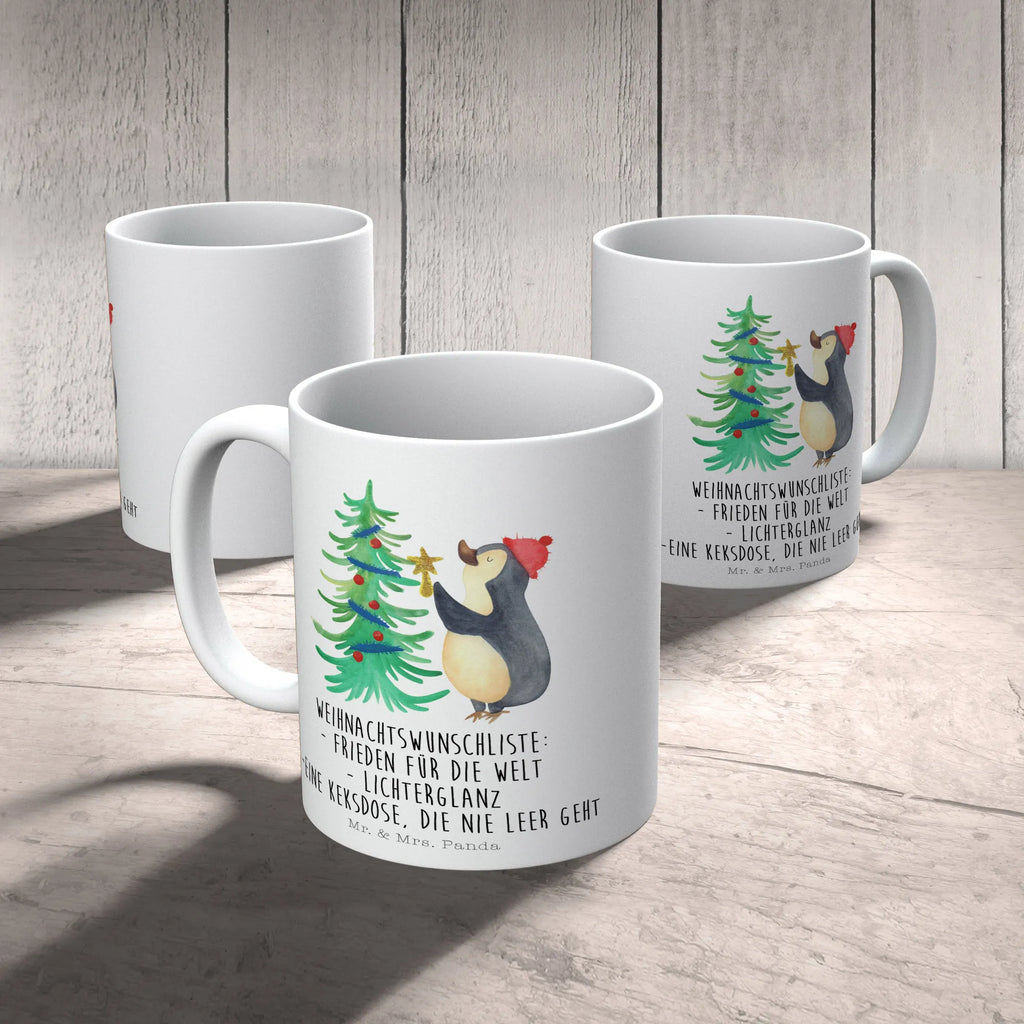 Tasse Pinguin Weihnachtsbaum Kaffeetasse, Geschenktasse, Bürotasse, Tasse, Teetasse, Tasse mit Motiven, Porzellantasse, Tasse mit Zitaten, Keramiktasse, Winter, Weihnachten, Weihnachtsdeko, Nikolaus, Advent, Heiligabend, Wintermotiv, Pinguin