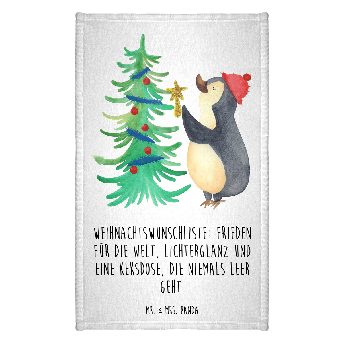 Guest towel penguin Christmas tree