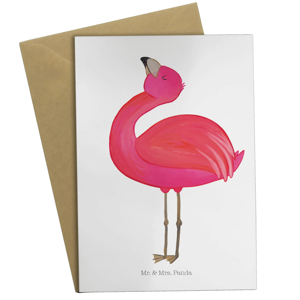 Greetings card flamingo Proud Glückwunschkarte, Karte, Ansichtskarten, Hochzeitskarte, Klappkarte, Geburtstagskarte, Grußkarte, Einladungskarte, Flamingo, beste Freundin, Schwester, Freundin, stolz, Selbstakzeptanz, Mama, Freude, Tochter, Selbstliebe