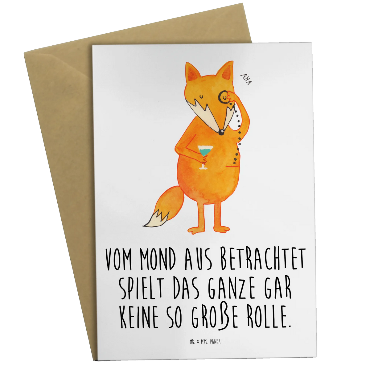 Greetings card Fox lord animal lover, foxes, forest wildlife, clever as a fox, motivation saying, problem solving, lovesickness gift, saying funny, words of consolation
