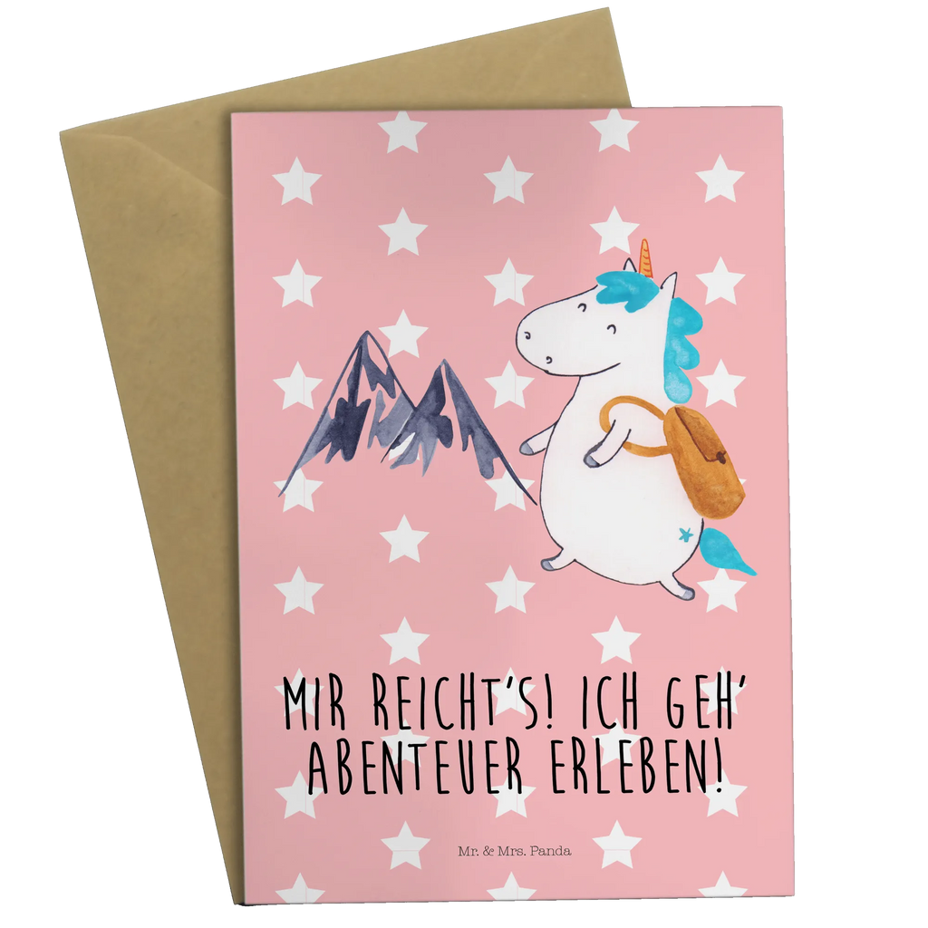 Kartka okolicznościowa jednorożec alpinista hochzeitskarten, babykarte, Glückwunschkarte, osterkarte, kommunionskarte, weihnachtskarten, Motivkarte, Grußkarten, einladungskarten, neujahrskarte, spruchkarte, Klappkarte, Grußkarte, osterkarten, vatertagskarte, abiturkarte, dankeskarten, glückwunschkarten, firmungskarte, Beileidskarte, jubiläumskarte, valentinstagskarte, genesungskarte, Einhörner, Unicorn, Einhorn Deko, Einhorn, Berge, Abenteuer, Abenteurer, Urlaub, Weltenbummler, Weltreise, Bergsteiger, Reisen, Entdecker
