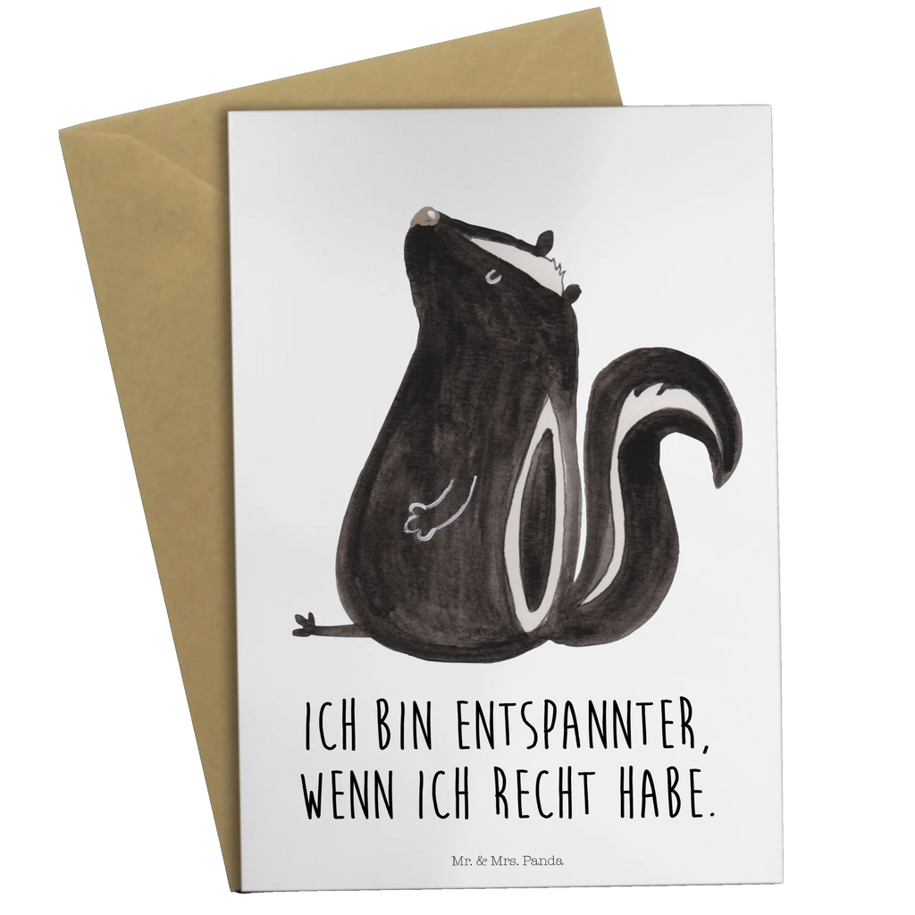 Greetings card skunk Sit kommunionskarte, Klappkarte, valentinstagskarte, babykarte, neujahrskarte, hochzeitskarten, genesungskarte, jubiläumskarte, einladungskarten, Grußkarten, Beileidskarte, Motivkarte, Glückwunschkarte, firmungskarte, osterkarte, abiturkarte, dankeskarten, weihnachtskarten, Grußkarte, vatertagskarte, glückwunschkarten, spruchkarte, osterkarten, Skunk, Stinktier, Wildtier, Stinki, Raubtier, Besserwisser, Recht, Stinker, Büro, Spruch