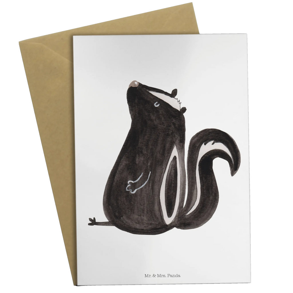 Greetings card skunk Sit kommunionskarte, Klappkarte, valentinstagskarte, babykarte, neujahrskarte, hochzeitskarten, genesungskarte, jubiläumskarte, einladungskarten, Grußkarten, Beileidskarte, Motivkarte, Glückwunschkarte, firmungskarte, osterkarte, abiturkarte, dankeskarten, weihnachtskarten, Grußkarte, vatertagskarte, glückwunschkarten, spruchkarte, osterkarten, Skunk, Stinktier, Wildtier, Stinki, Raubtier, Besserwisser, Recht, Stinker, Büro, Spruch