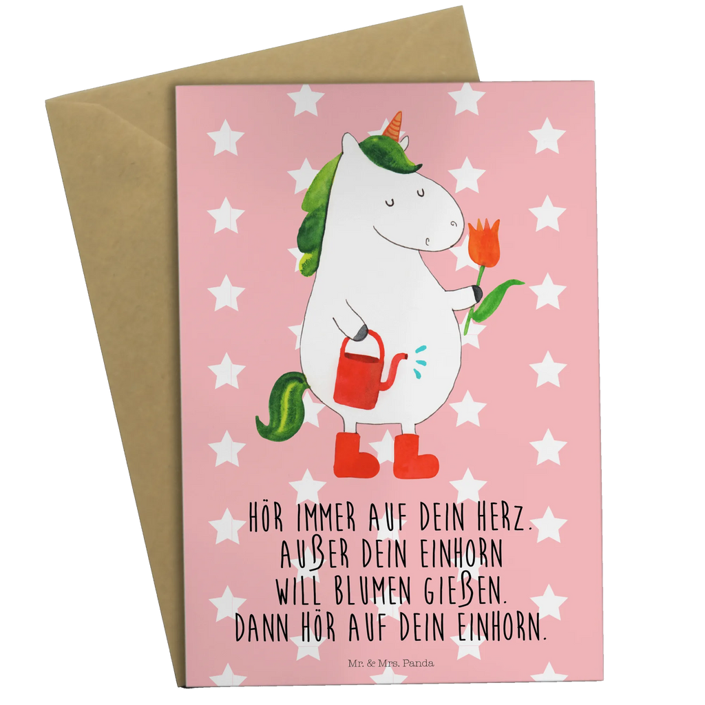 Greetings card unicorn gardener Glückwunschkarte, Klappkarte, babykarte, jubiläumskarte, firmungskarte, spruchkarte, dankeskarten, weihnachtskarten, osterkarten, valentinstagskarte, vatertagskarte, abiturkarte, Grußkarten, neujahrskarte, kommunionskarte, Grußkarte, genesungskarte, glückwunschkarten, Motivkarte, einladungskarten, Beileidskarte, hochzeitskarten, osterkarte, Einhorn, Einhörner, Einhorn Deko, Unicorn, Giesskanne, Garten, Freundin, Stiefel, Gießkanne, Blume, Lebenslust, Luftballon, Freude