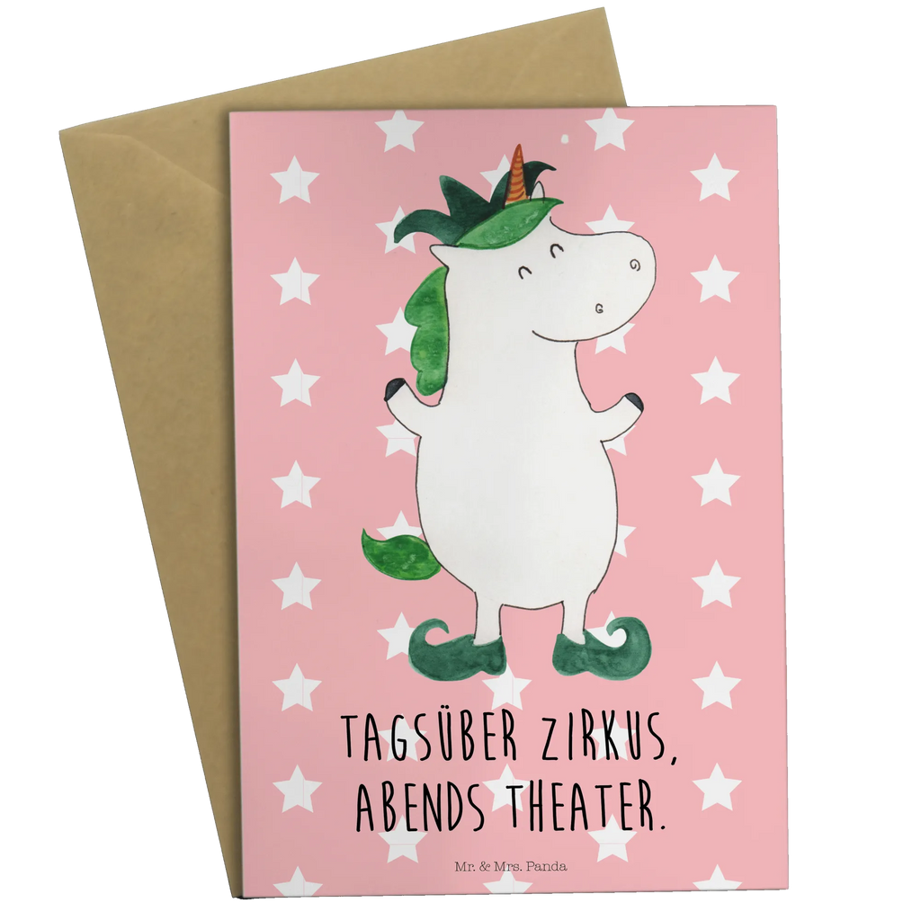 Greetings card unicorn joker Geburtstagskarte, Ansichtskarten, Einladungskarte, Klappkarte, Grußkarte, Glückwunschkarte, Hochzeitskarte, Karte, Einhorn, Einhörner, Einhorn Deko, Unicorn, Mittelalter, Hofnarr, Kasper, Gaukler