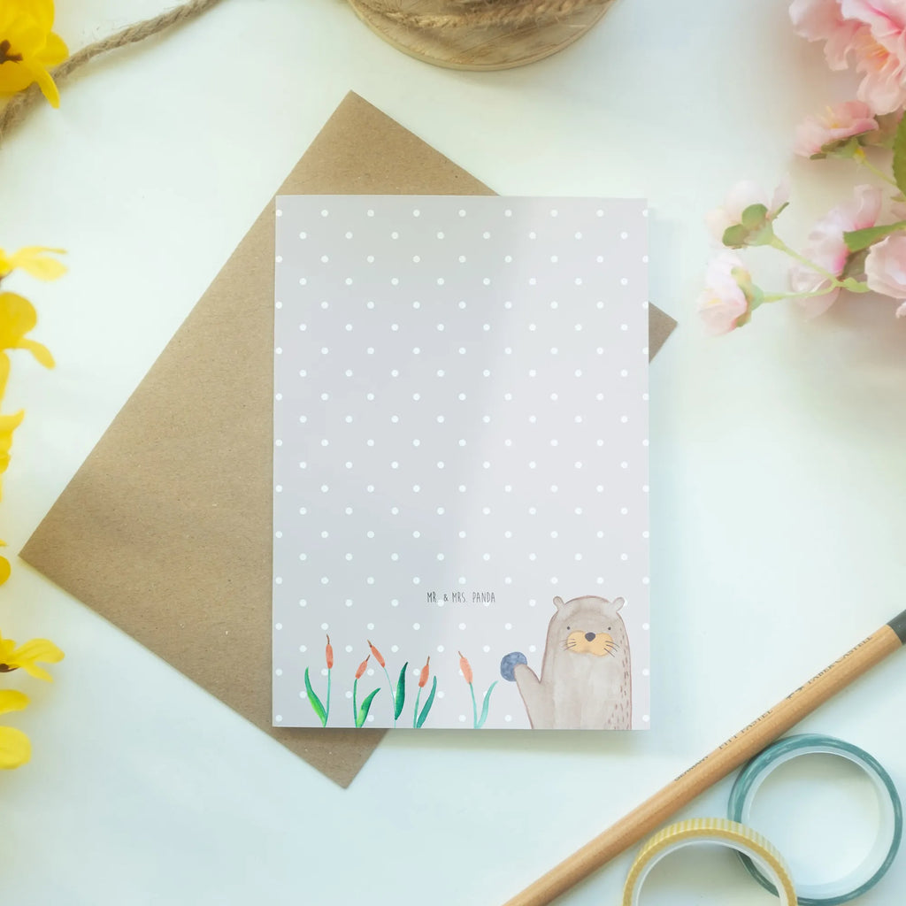 Greetings card otter Stone Beileidskarte, osterkarten, Klappkarte, genesungskarte, Grußkarte, weihnachtskarten, valentinstagskarte, vatertagskarte, Glückwunschkarte, einladungskarten, jubiläumskarte, dankeskarten, spruchkarte, abiturkarte, babykarte, Grußkarten, Motivkarte, kommunionskarte, osterkarte, hochzeitskarten, firmungskarte, glückwunschkarten, neujahrskarte, Otter, Fischotter, Seeotter, Otter Seeotter See Otter