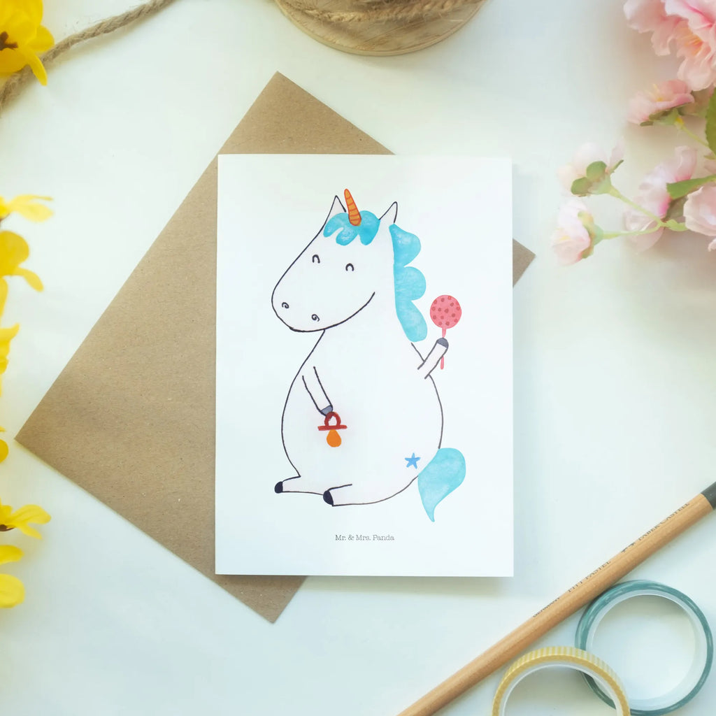 Greetings card unicorn infant Karte, Grußkarte, Hochzeitskarte, Geburtstagskarte, Glückwunschkarte, Einladungskarte, Ansichtskarten, Klappkarte, Einhorn, Einhörner, Einhorn Deko, Unicorn, Party, Kind, Nachwuchs, Eltern, erstes Kind, Schnuller, Babyglück, Geburtstag, Baby, Geburt, Mutter