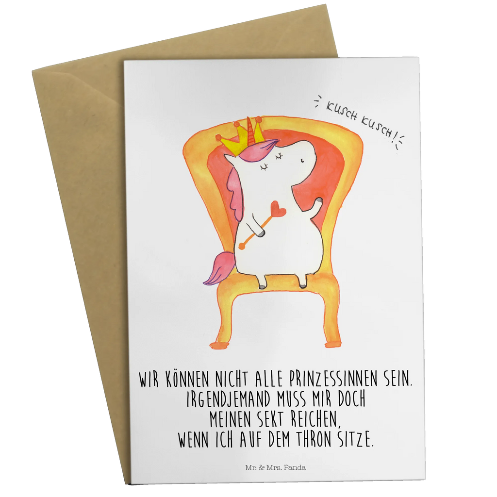 Greetings card unicorn king wedding card, greeting card, invitation card, birthday card, folding card, unicorn, unicorns, Princess, Chancellor, Unicorn, friend gift, Prosecco, President, King, Ruler, Emperor, Crown, Present friend