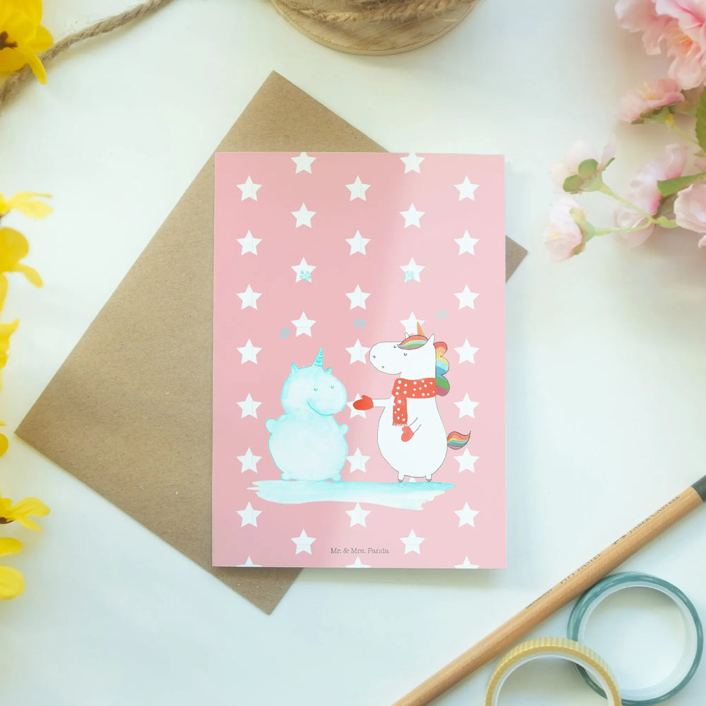 Greetings card unicorn snowman kommunionskarte, genesungskarte, osterkarten, Beileidskarte, hochzeitskarten, osterkarte, Motivkarte, jubiläumskarte, spruchkarte, Grußkarte, Grußkarten, dankeskarten, neujahrskarte, valentinstagskarte, einladungskarten, glückwunschkarten, babykarte, Klappkarte, weihnachtskarten, abiturkarte, Glückwunschkarte, firmungskarte, vatertagskarte, Einhörner, Einhorn Deko, Unicorn, Einhorn, Kuchen, Handschuhe, Schneemann, Weihnachten, Winter, Mütze, X-Mas, Schnee, kalt