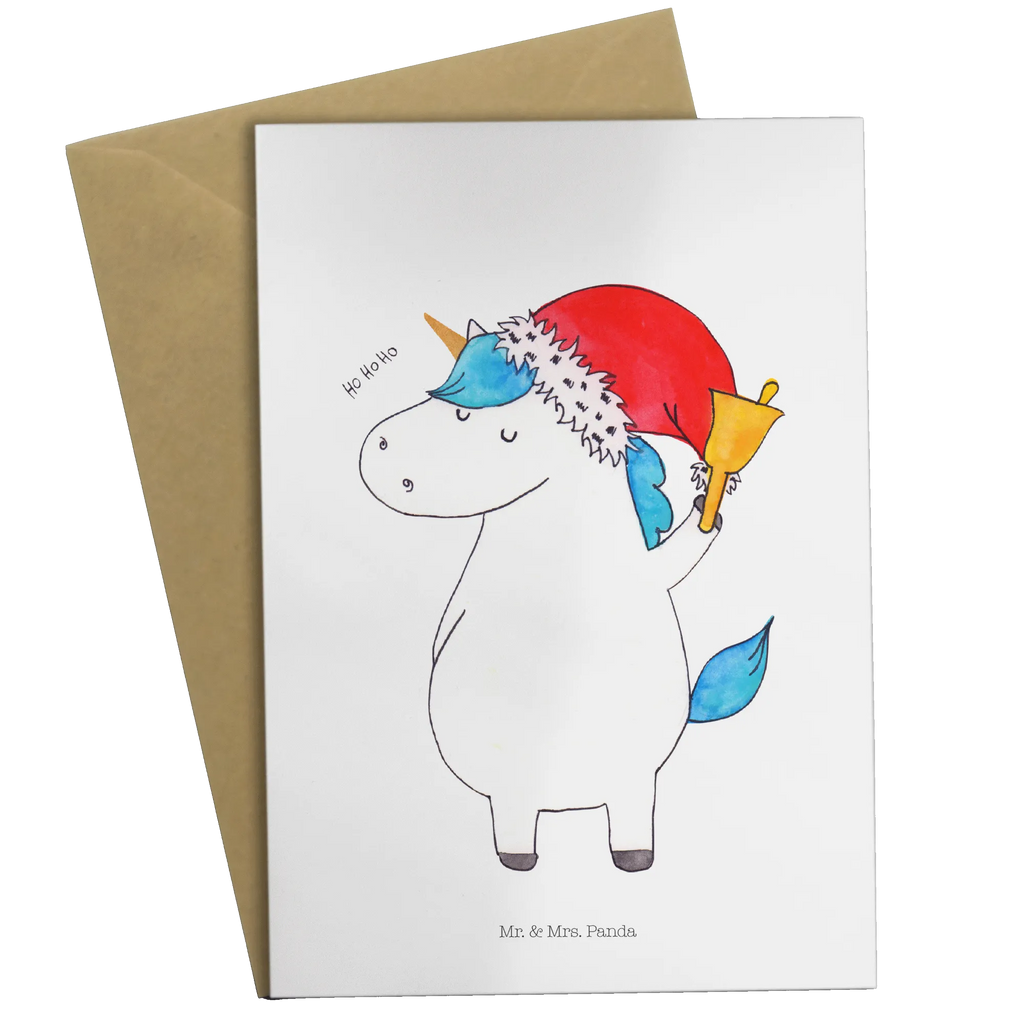 Greetings card unicorn Santa Claus wedding card, greeting card, folding card, birthday card, invitation card, unicorn, unicorns, christmas, wish list, christmas present, chocolate, Gin, fairy dust, gift, santa, santa claus