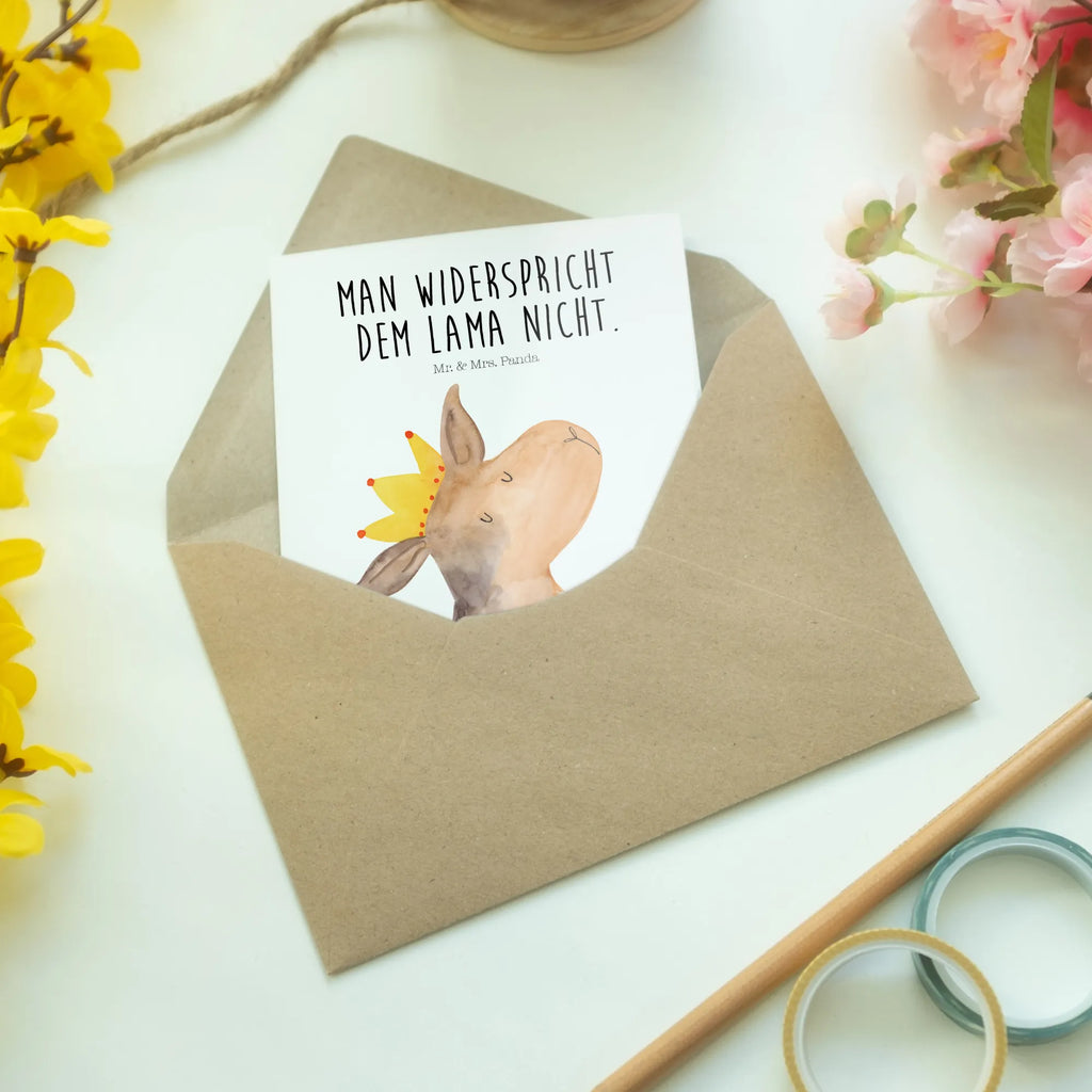 Greetings card llama head king folding card, greeting card, wedding card, birthday card, invitation card, Llama, llama, alpaca, trendy animal, office colleague, queen, supervisor, high school graduation, king, lamas, boss, lama, dad, colleague, girlfriend, mum