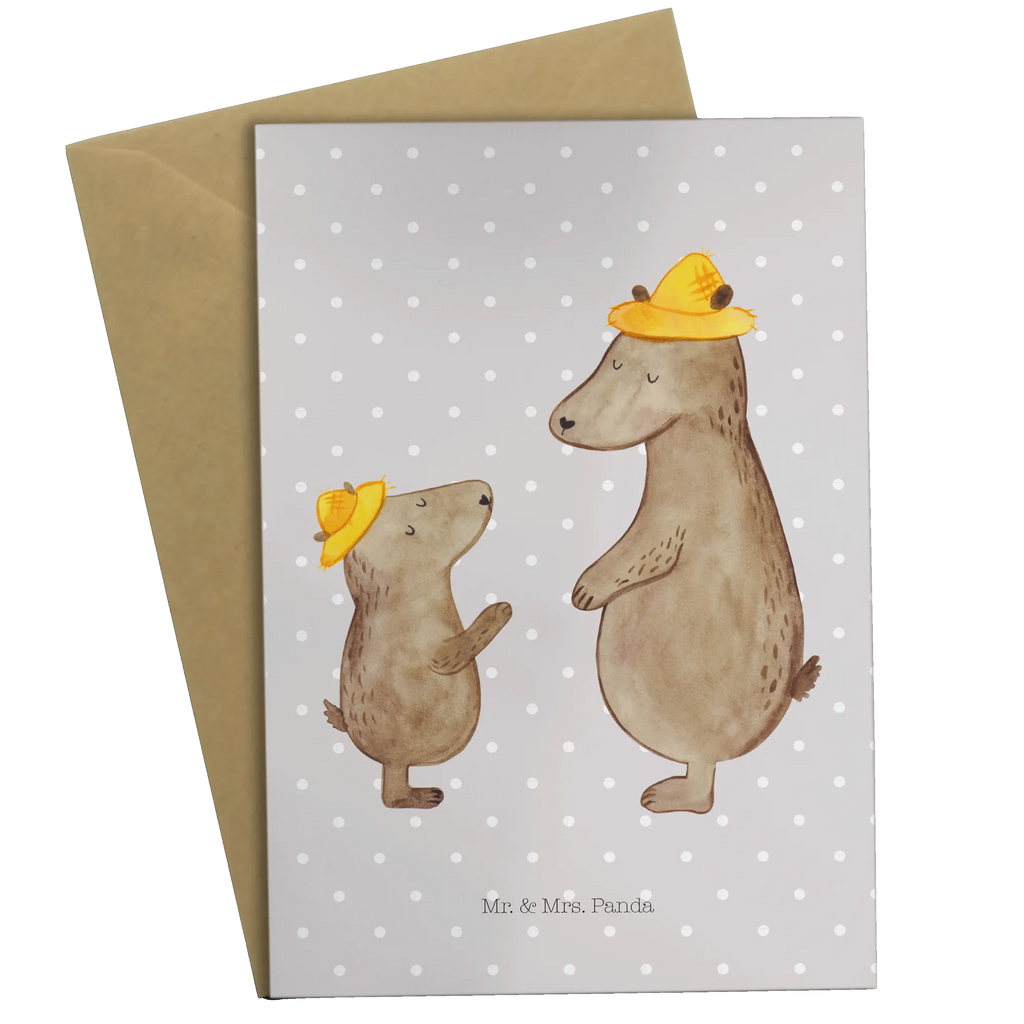Greetings card Bears with hats Glückwunschkarte, Hochzeitskarte, Klappkarte, Karte, Ansichtskarten, Geburtstagskarte, Einladungskarte, Grußkarte, Familie, Vatertag, Muttertag, Bruder, Schwester, Mama, Papa, Oma, Opa, Papi, Daddy, Söhne, Vorbild, Lieblingsmensch, Sohn, Bären, Kind, Family, Kinder, Dad, Vater, Vater-Sohn, Paps, Bär
