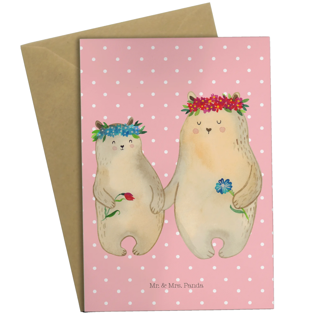 Greetings card Bears with flower crown hochzeitskarten, kommunionskarte, Klappkarte, dankeskarten, osterkarte, valentinstagskarte, abiturkarte, Grußkarte, neujahrskarte, spruchkarte, einladungskarten, jubiläumskarte, vatertagskarte, firmungskarte, Beileidskarte, babykarte, Grußkarten, Motivkarte, glückwunschkarten, weihnachtskarten, Glückwunschkarte, genesungskarte, osterkarten, Vatertag, Mama, Muttertag, Papa, Oma, Opa, Familie, Schwester, Bruder, Kind, Lieblingsmama, Mutter, Kinder, Lieblingsmensch, Weltbeste Mama, Vorbild, Beste Mutter, Bären, Töchter, Mami, Family, Geschenk Mama. Muttertag, Bär, Tochter, Mutti