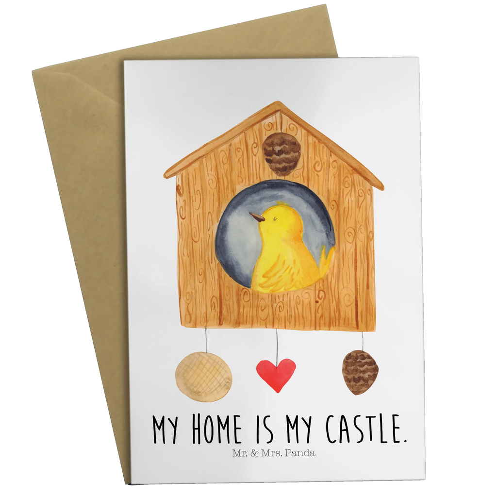 Greetings card Bird House dankeskarten, spruchkarte, abiturkarte, osterkarte, Grußkarte, hochzeitskarten, jubiläumskarte, osterkarten, babykarte, Klappkarte, valentinstagskarte, neujahrskarte, Grußkarten, Beileidskarte, glückwunschkarten, Motivkarte, Glückwunschkarte, weihnachtskarten, einladungskarten, firmungskarte, vatertagskarte, genesungskarte, kommunionskarte, Tiermotive, Gute Laune, Tiere, Lustige Sprüche, Wohnung, Familie, Vogelhaus, Lieblingsort, Zuhause, Unser Haus, Vogel, Vogelhäuschen, Vögel, Castle, Haus, Home Sweet Home, Eigenheim, Nest