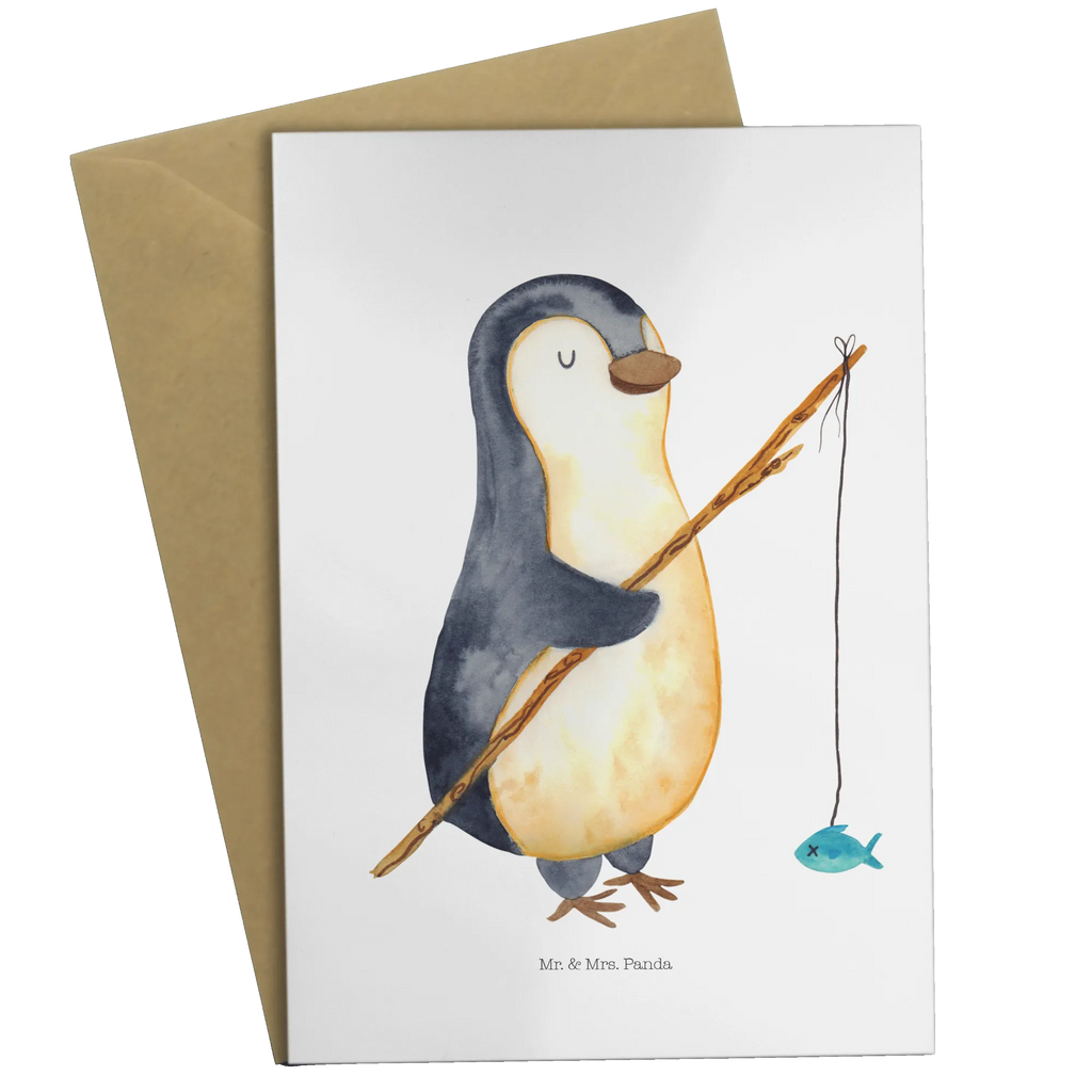 Kartka okolicznościowa Pingwin Wędkarz einladungskarten, osterkarte, osterkarten, jubiläumskarte, genesungskarte, spruchkarte, valentinstagskarte, weihnachtskarten, hochzeitskarten, vatertagskarte, Motivkarte, neujahrskarte, firmungskarte, Klappkarte, dankeskarten, Glückwunschkarte, kommunionskarte, glückwunschkarten, Beileidskarte, Grußkarten, Grußkarte, babykarte, abiturkarte, Pinguin, Geschenkidee, Tagesplan, Planer, Urlaub, Wochenende, Plan, Freundinnen, Geschenk, Pinguine, Angler, Tagträume, Neustart, Hobby, Motivation, Angeln