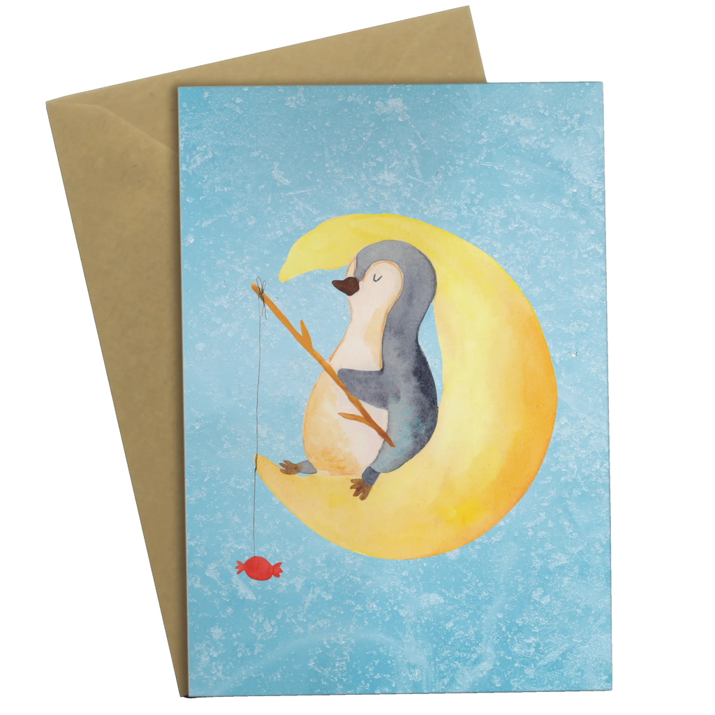 Greetings card Penguin moon spruchkarte, osterkarte, Motivkarte, glückwunschkarten, kommunionskarte, weihnachtskarten, neujahrskarte, einladungskarten, jubiläumskarte, babykarte, Klappkarte, dankeskarten, Grußkarten, Beileidskarte, firmungskarte, Glückwunschkarte, osterkarten, valentinstagskarte, Grußkarte, abiturkarte, genesungskarte, vatertagskarte, hochzeitskarten, Pinguin, Schlafstörungen, Pinguine, Schlafzimmer, Spruch, schlafen, Nachtruhe, Einschlafen, Gästezimmer