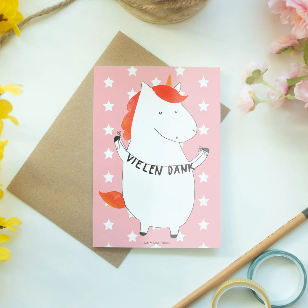 Greetings card unicorn Thank you very much birthday card, wedding card, greeting card, folding card, invitation card, unicorn, unicorns, thank you, thank you gift, Thank you present, thanks, thanksgiving