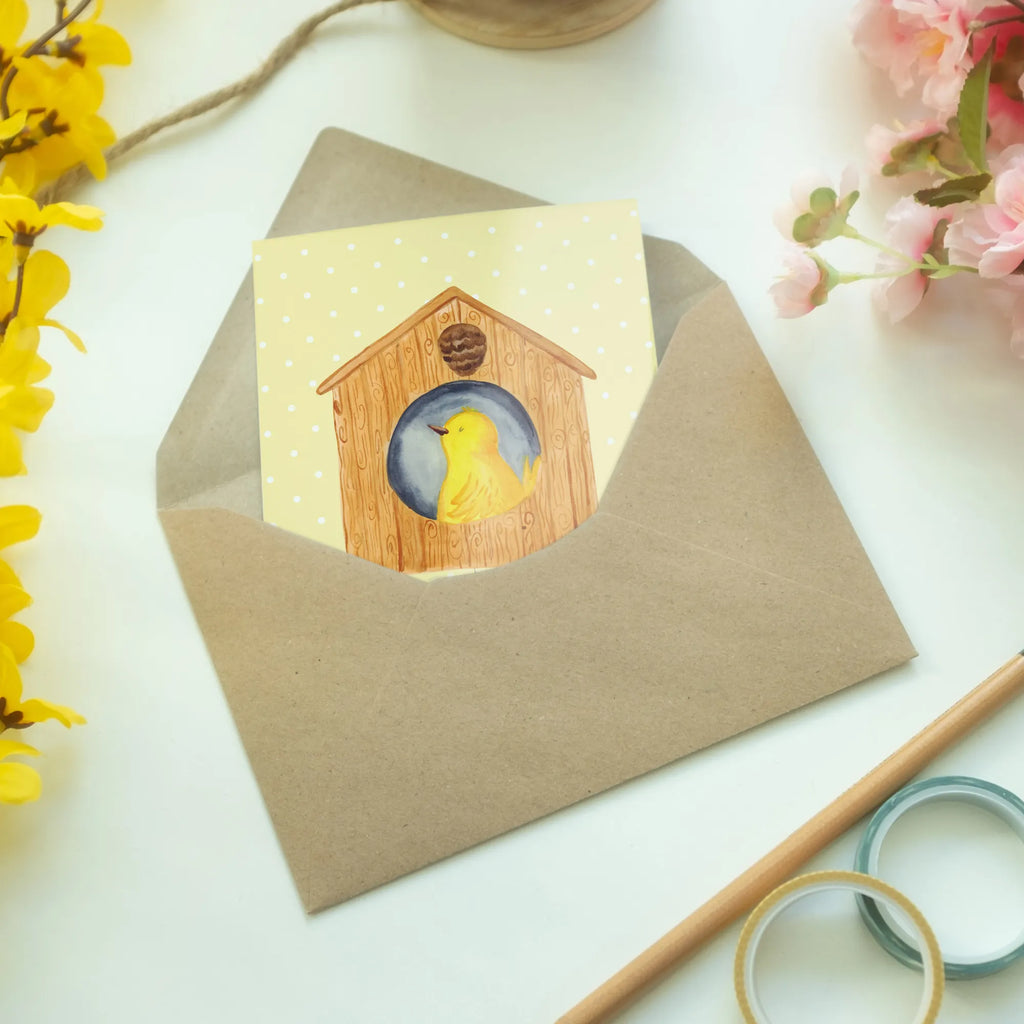 Greetings card birdhouse Home Glückwunschkarte, Motivkarte, hochzeitskarten, babykarte, einladungskarten, Klappkarte, neujahrskarte, genesungskarte, osterkarten, Beileidskarte, Grußkarte, Grußkarten, vatertagskarte, osterkarte, jubiläumskarte, dankeskarten, weihnachtskarten, firmungskarte, kommunionskarte, valentinstagskarte, spruchkarte, glückwunschkarten, abiturkarte, Lustige Sprüche, Tiermotive, Gute Laune, Tiere, Einzug, Hausbau, Haus, Geschenk, Umzug, Home Sweet Home, Vogelhaus, Einzugsgeschenk, Vogel