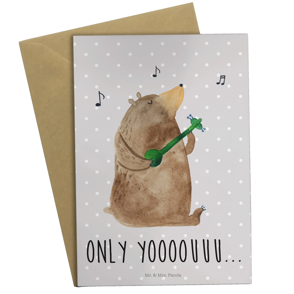 Greetings card bear guitar Geburtstagskarte, Glückwunschkarte, Klappkarte, Karte, Einladungskarte, Hochzeitskarte, Ansichtskarten, Grußkarte, Bär, Teddy, Teddybär