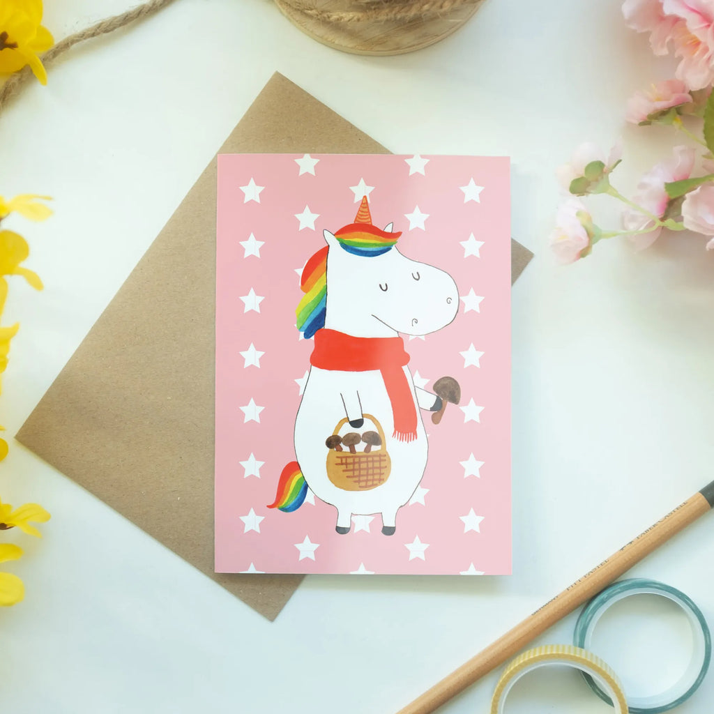Greetings card unicorn Mushroom valentinstagskarte, vatertagskarte, Grußkarten, Klappkarte, neujahrskarte, glückwunschkarten, einladungskarten, weihnachtskarten, hochzeitskarten, spruchkarte, Motivkarte, kommunionskarte, Glückwunschkarte, abiturkarte, firmungskarte, osterkarten, jubiläumskarte, genesungskarte, dankeskarten, Beileidskarte, Grußkarte, osterkarte, babykarte, Einhorn, Einhörner, Einhorn Deko, Unicorn, Pilzsammler, Spruch, Motivation, Pilze, Liebeskummer