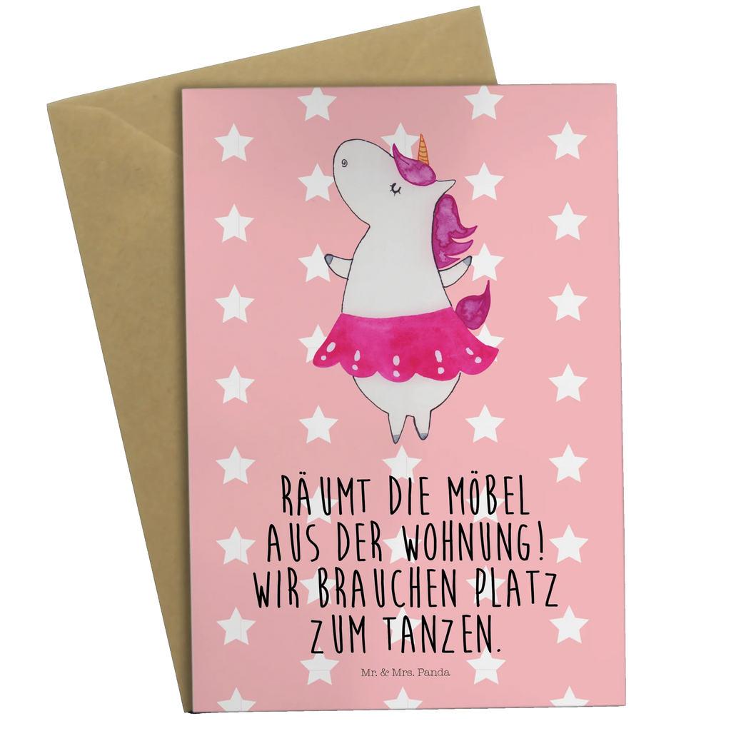 Greetings card unicorn ballerina wedding card, greeting card, birthday card, invitation card, folding card, unicorn, unicorns, Fun, Unicorn, dancer present, Dancer gift, English, Celebration, Party, Flat, Einhorn, Ballerina, Dancing