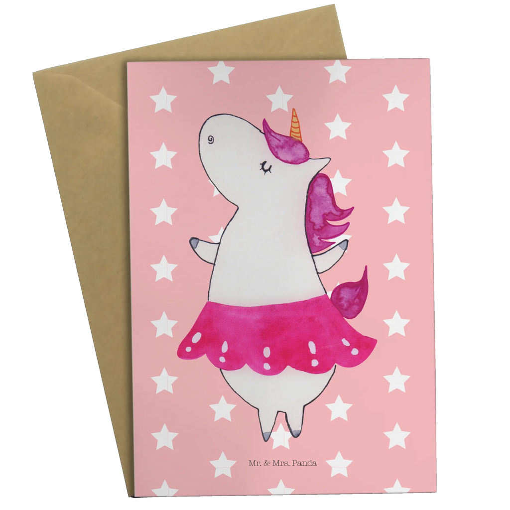 Greetings card unicorn ballerina wedding card, greeting card, birthday card, invitation card, folding card, unicorn, unicorns, Fun, Unicorn, dancer present, Dancer gift, English, Celebration, Party, Flat, Einhorn, Ballerina, Dancing
