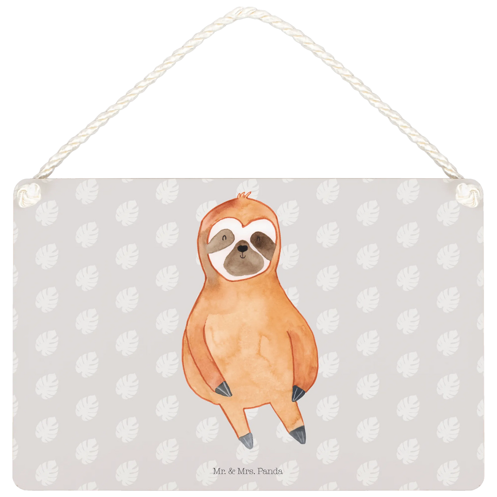 Decorative sign sloth Satisfied Sloth, sloth, trend animal, happy, break, relax, contented, favorite animal, happiness, lazy