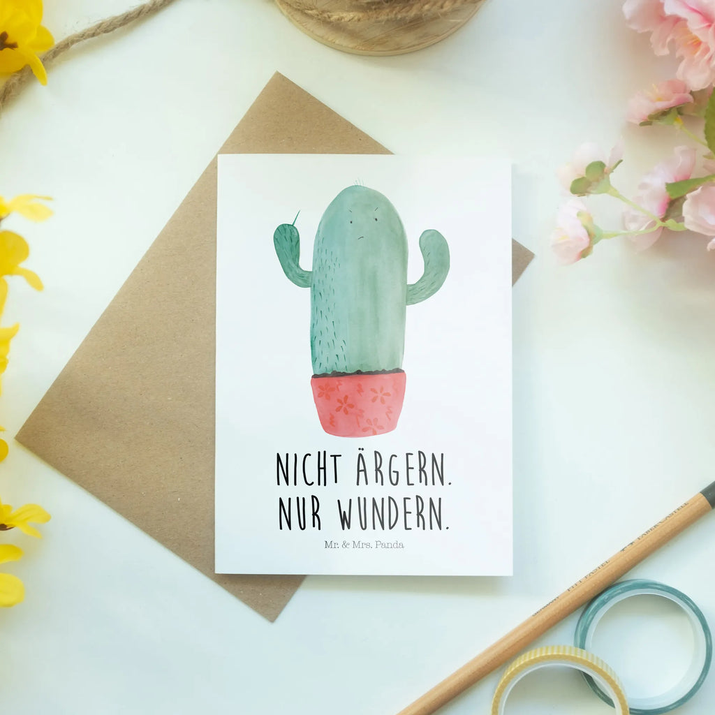 Greetings card cactus Fury greeting card, invitation card, birthday card, wedding card, folding card, cactus, cactuses, plants, cactus plant, small green cactus, colleague, office life, annoy, boss, school, angry, office