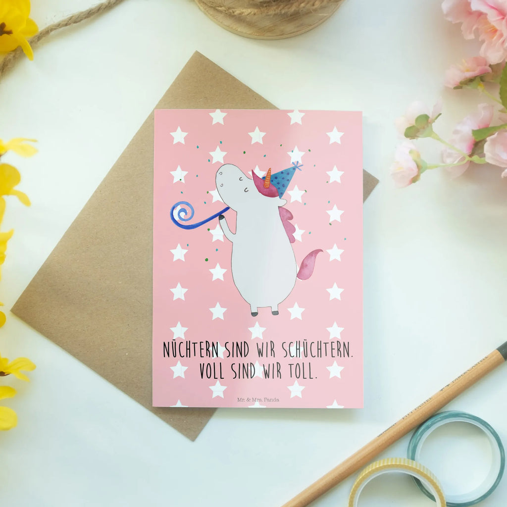 Greetings card unicorn party greeting card, wedding card, folding card, birthday card, invitation card, unicorn, unicorns, Glitter, Birthday present, Club, Unicorns, Celebration, Alcohol, Feast, birthday, Birthday, Disco, Confetti, Party