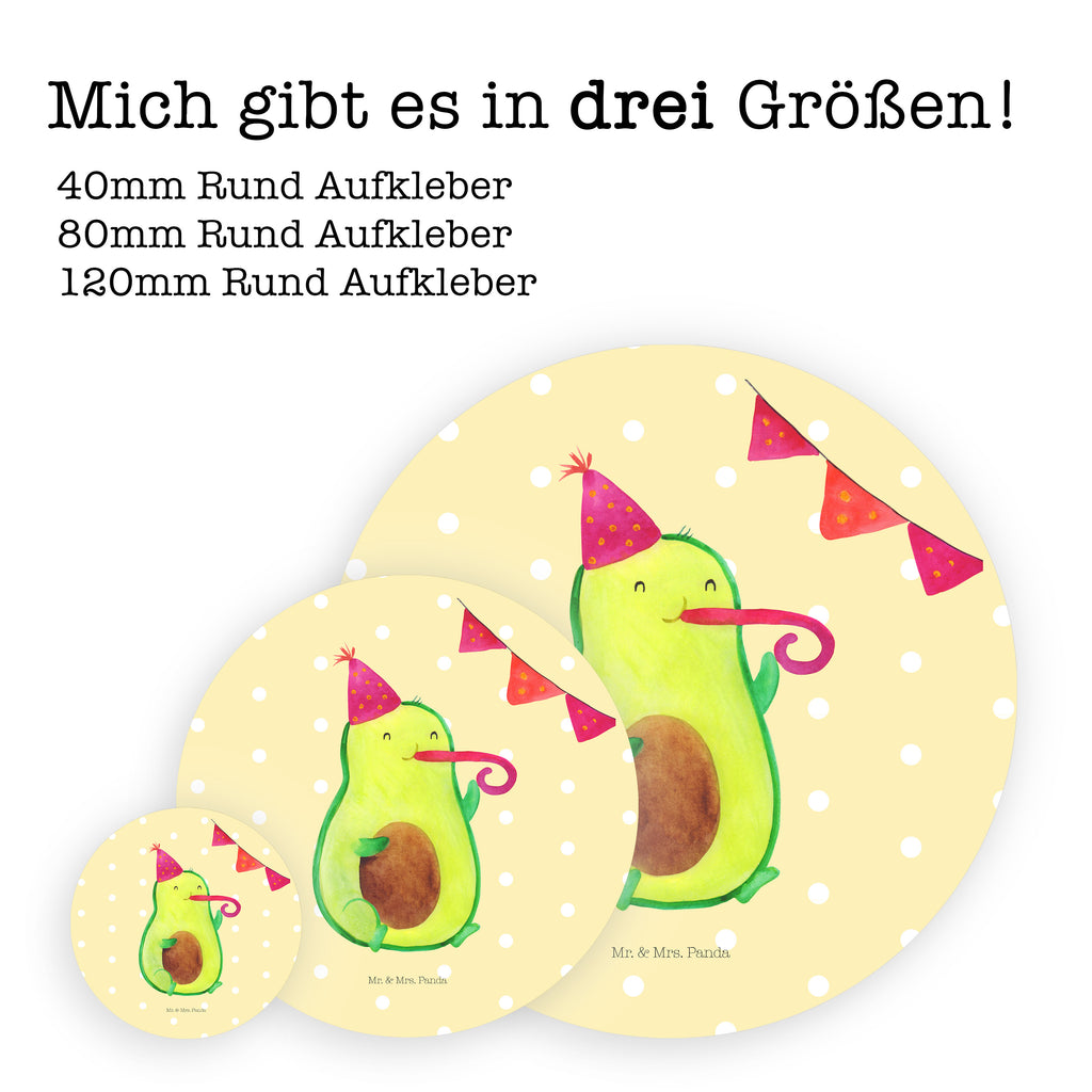Rund Aufkleber Avocado Birthday Sticker, Aufkleber, Etikett, Avocado, Veggie, Vegan, Gesund