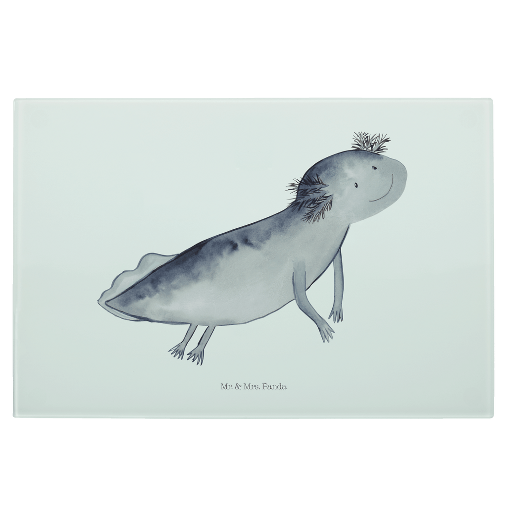 Glasschneidebrett Axolotl schwimmt Glasschneidebrett, Schneidebrett, Axolotl, Molch, Axolot, Schwanzlurch, Lurch, Lurche, Problem, Probleme, Lösungen, Motivation