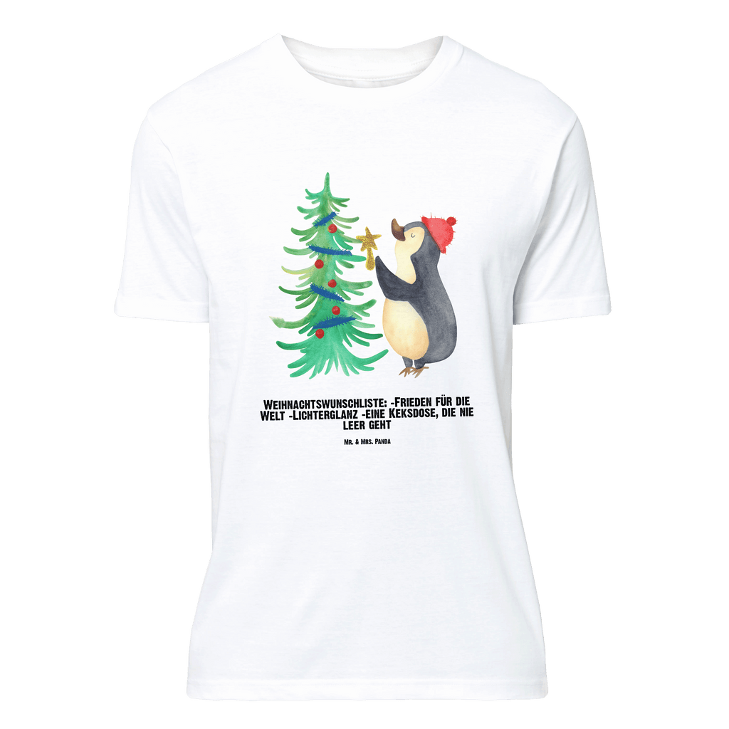 Personalisiertes T-Shirt Pinguin Weihnachtsbaum T-Shirt Personalisiert, T-Shirt mit Namen, T-Shirt mit Aufruck, Männer, Frauen, Wunschtext, Bedrucken, Winter, Weihnachten, Weihnachtsdeko, Nikolaus, Advent, Heiligabend, Wintermotiv, Pinguin