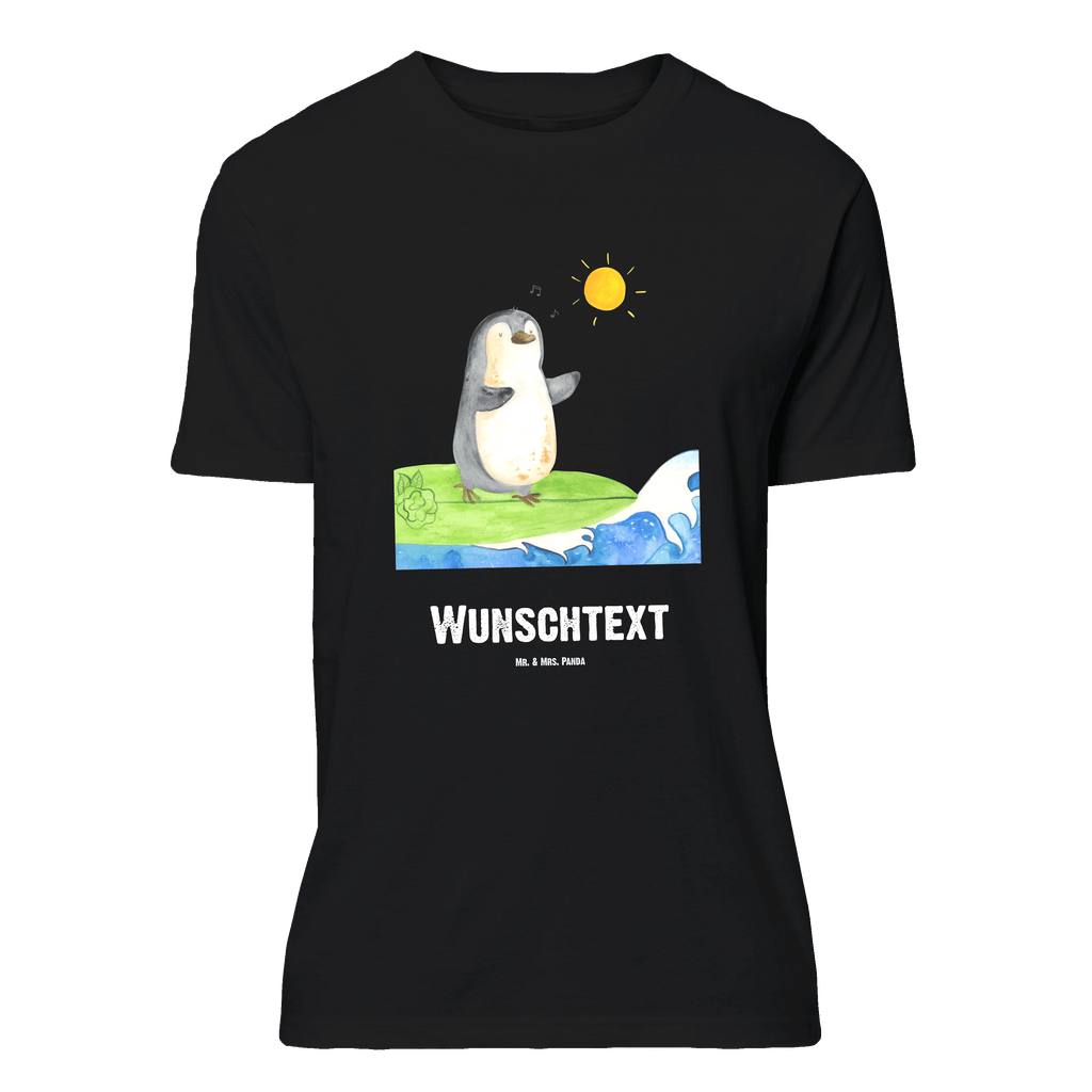 Personalisiertes T-Shirt Pinguin Surfer T-Shirt Personalisiert, T-Shirt mit Namen, T-Shirt mit Aufruck, Männer, Frauen, Pinguin, Pinguine, surfen, Surfer, Hawaii, Urlaub, Wellen, Wellen reiten, Portugal
